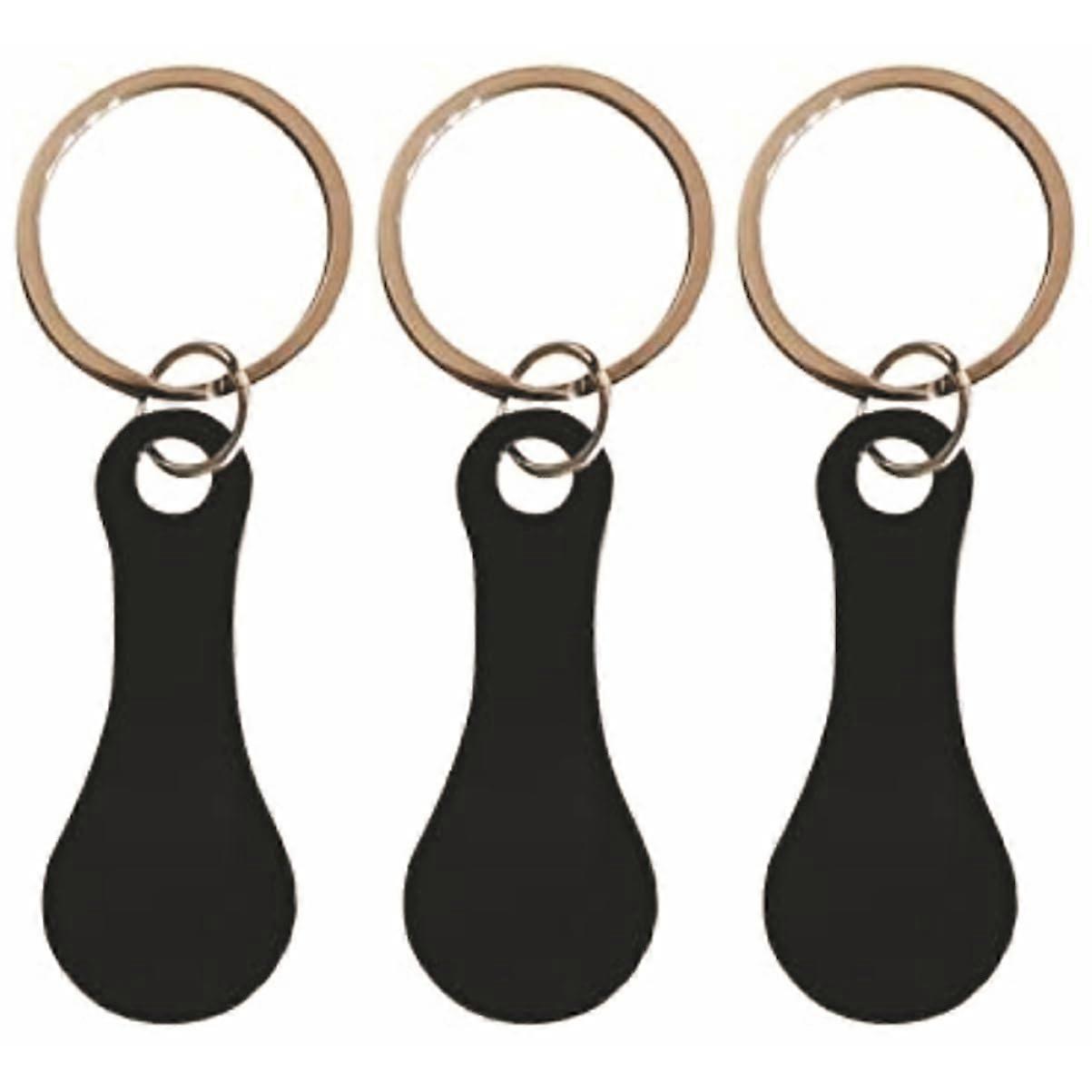 Stainless Steel Shopping Cart Keychain Set, 3Pack Shopping Cart Token Key with Coin Holder