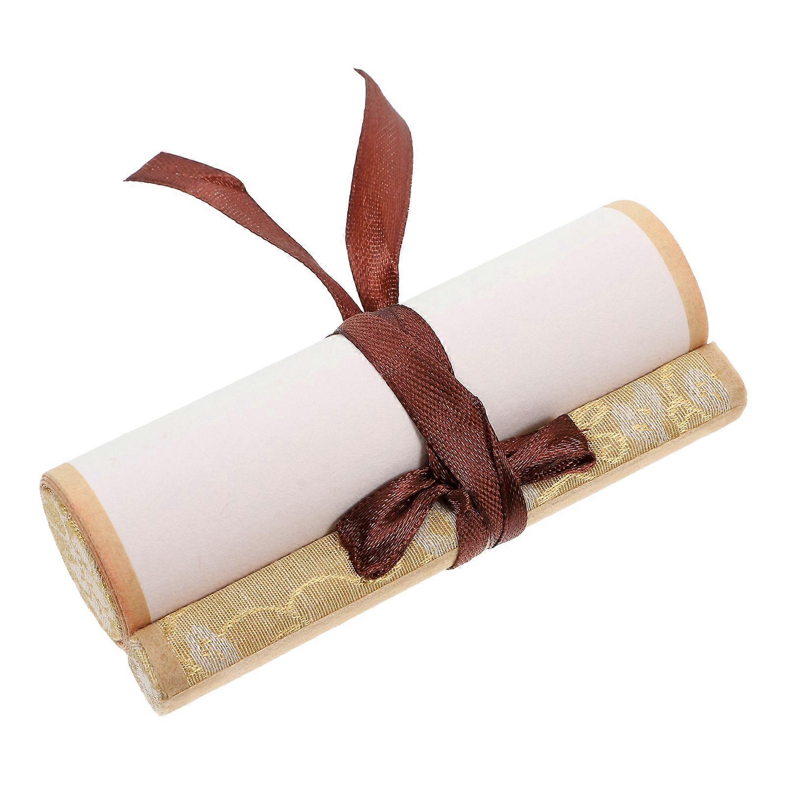 Kaligrafi Kaydırma Boş Pirinç Kağıdı Duvar Dekorasyonu Için Sanatsal Kreasyonlar Dikdörtgen Şekil Ahşap Çubuklar 14.15X3.93X0.98in 1 Adet