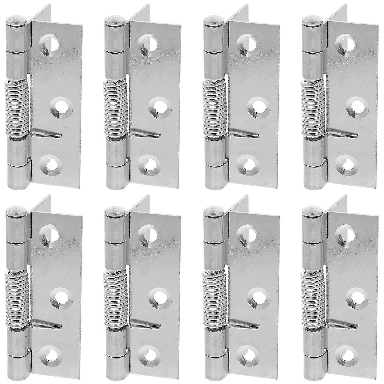 Auto Close Hinges Rectangular Simple Structure Home Improvement Professionals Personal Users Silver 7.00X5.00X1.20CM 8Pcs