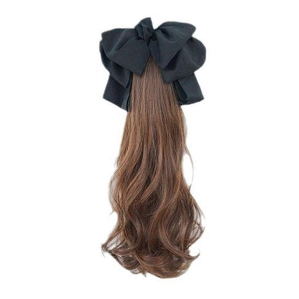 22 tuuman aaltoileva kihara rusettiperuukki poninhäntä kynsipidike naisten suloiset hiukset lisävaruste уу N5P7
