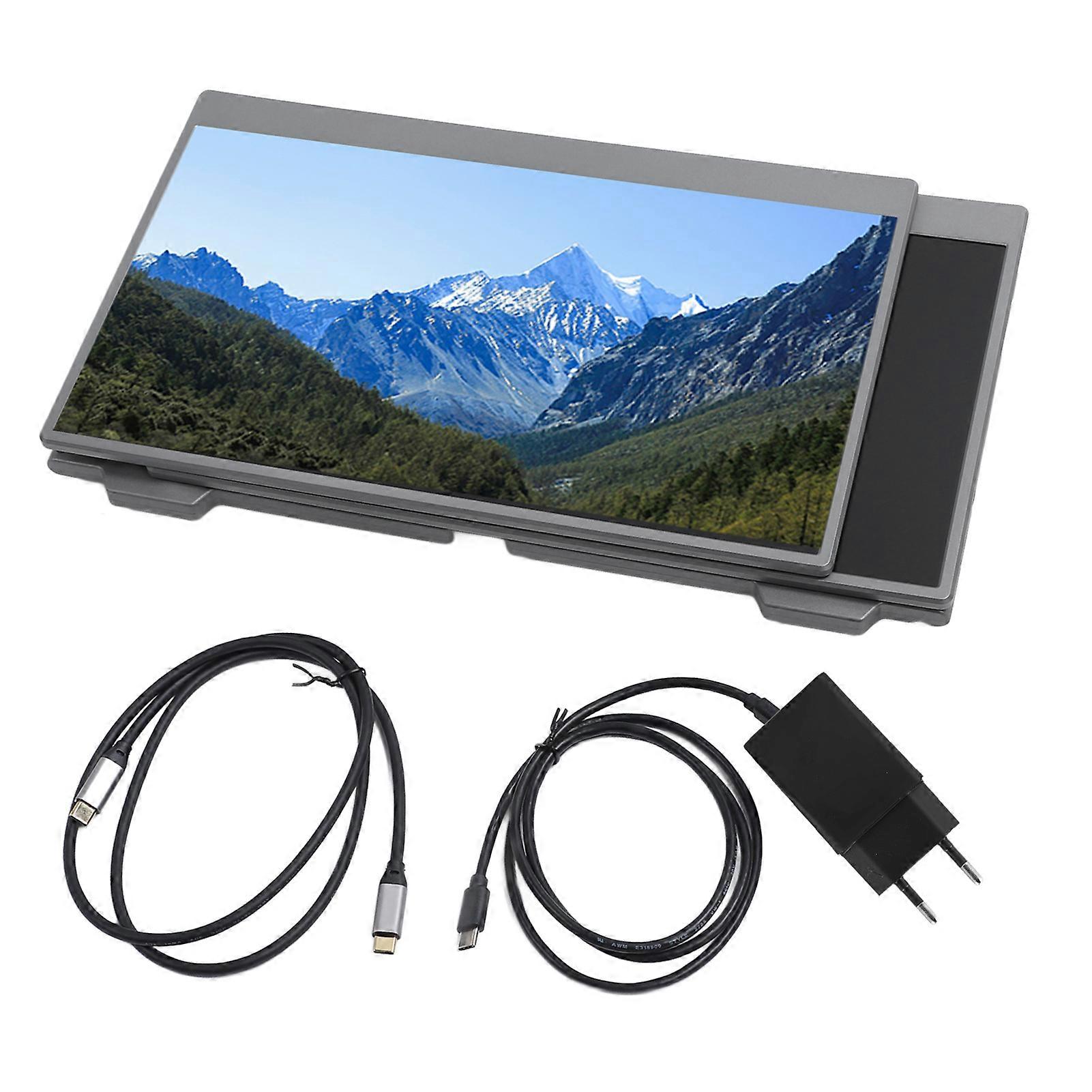 14" FHD 1080P Dual Screen Extender - Portable USB-C Display for 14-16.1" Laptops EU Plug