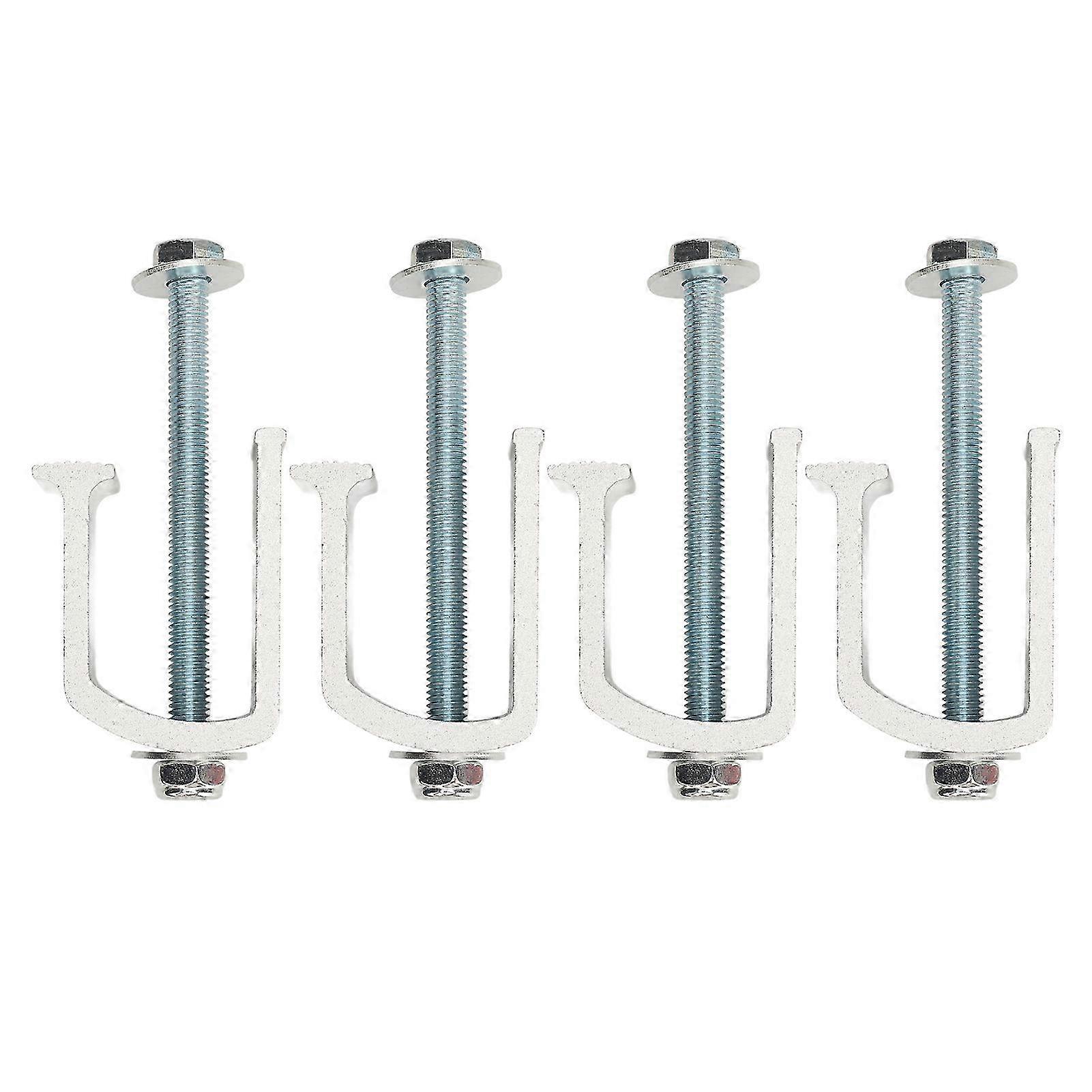 4 Sets Vehicle Tool Box Clamp Rust Proof Aluminum Long Durability Tie Down Clamp Silver