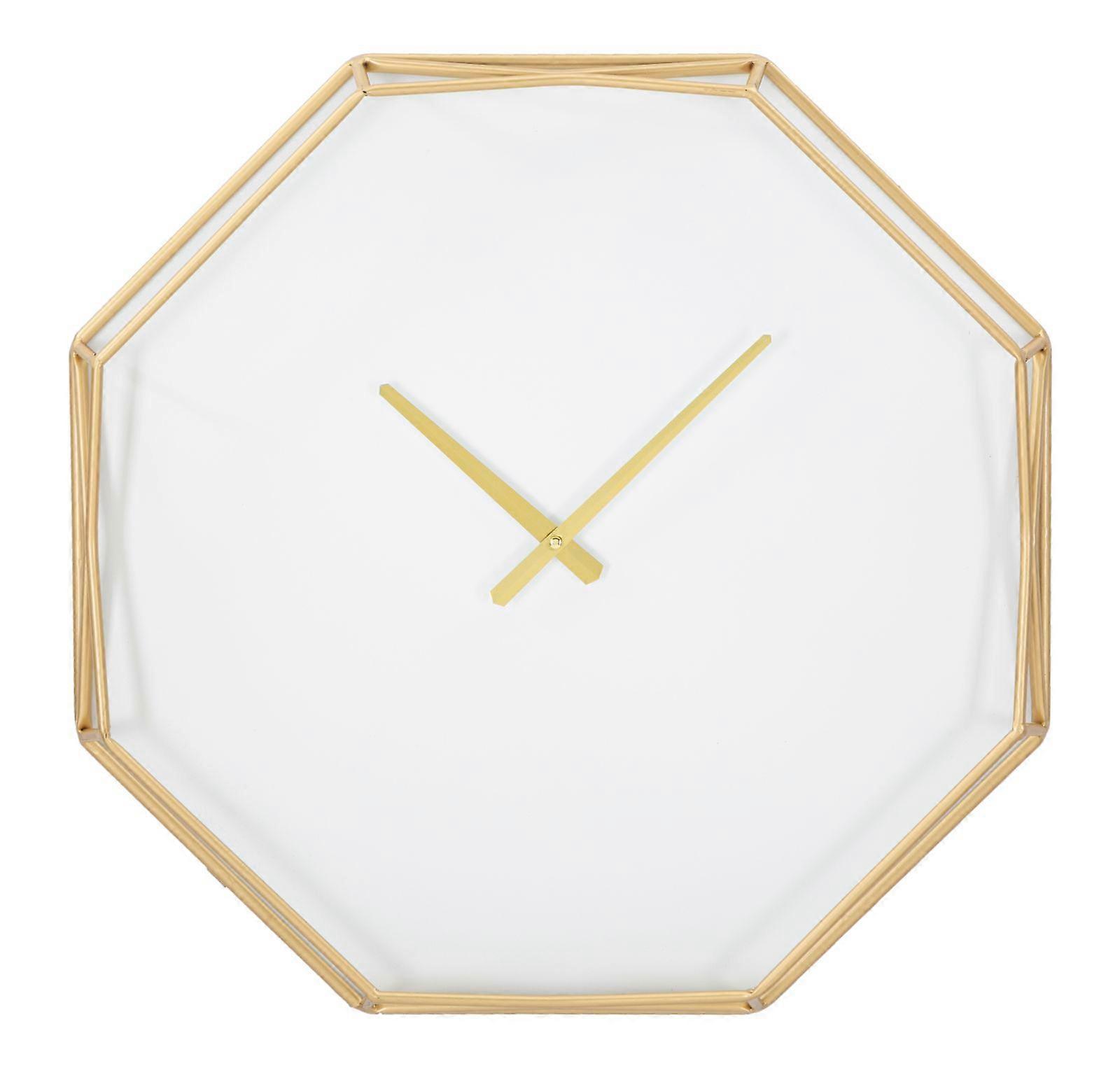 HORLOGE MURALE DORÉE OCTOGONALE CM 56X6,5X56