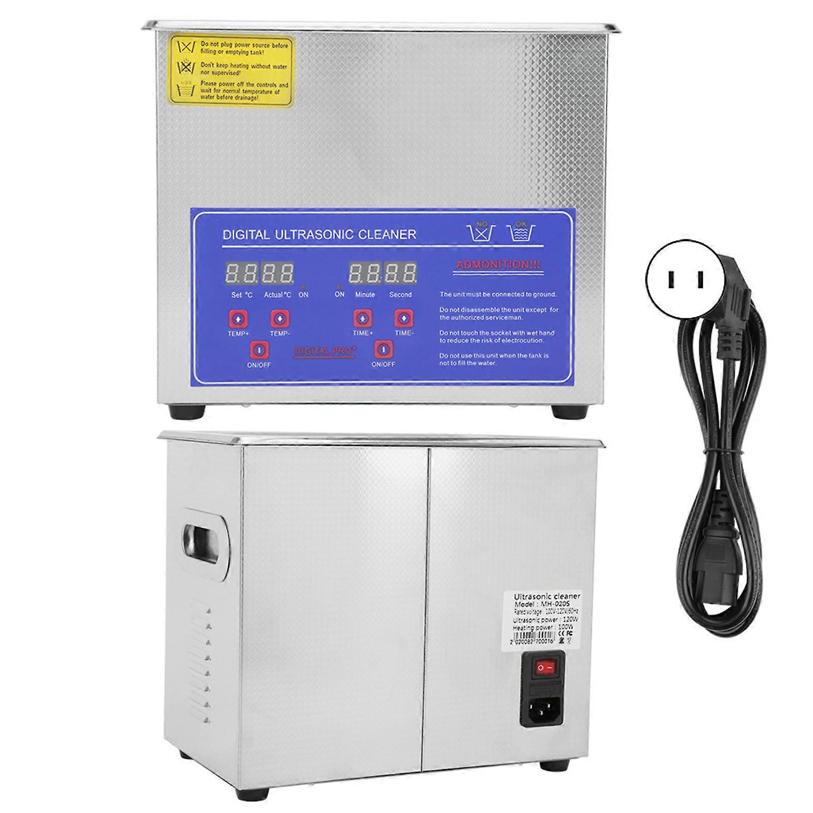 Digital Ultra Sonic Cleaner Bath Timer Stainless Tank Cleaning 3L Ultrasonic