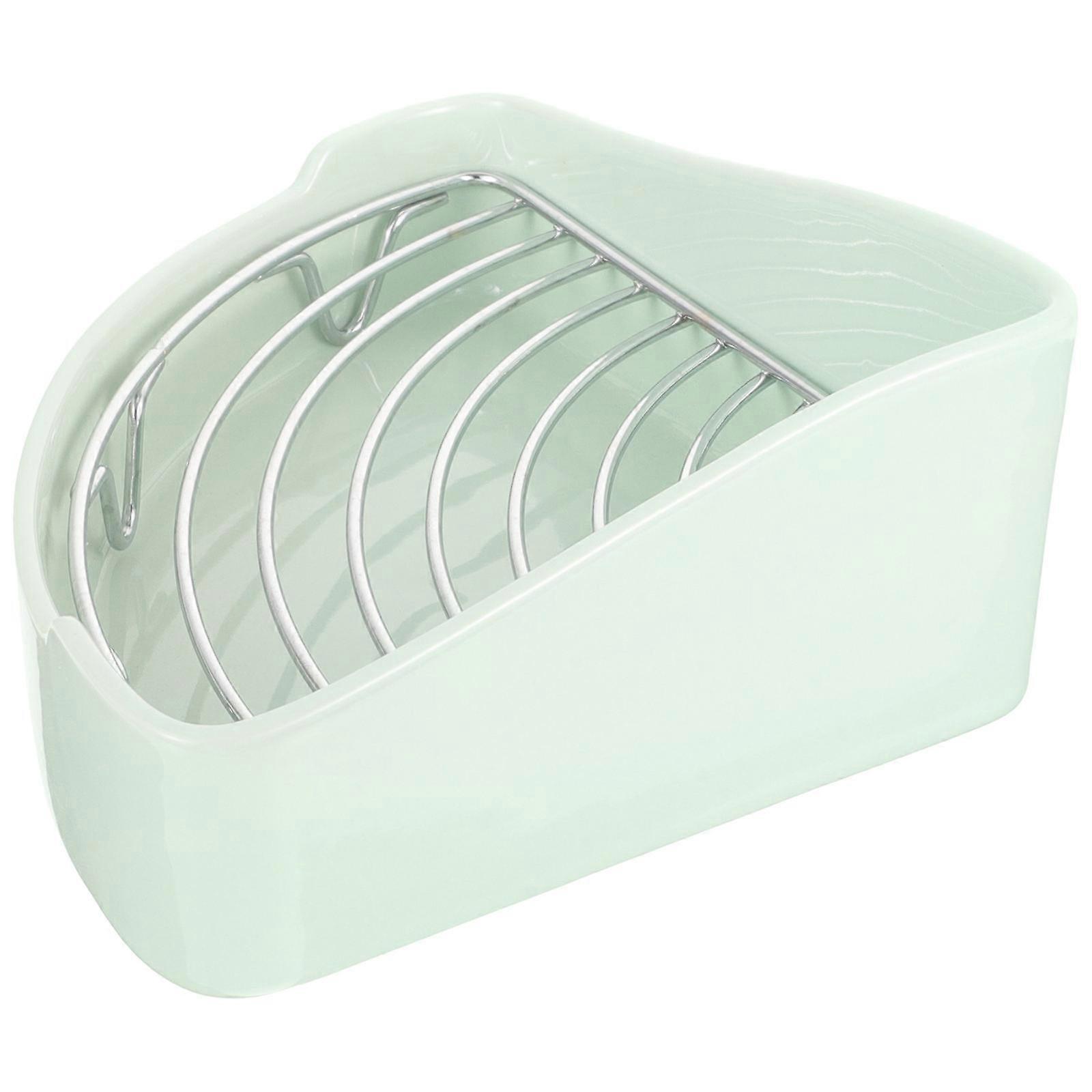 Cage Rabbit Litter Box Triangle Corner Litter Potty Prevent Scratching Ceramic Electroplated Grid 9.4×7.3×3.1in 1Pcs