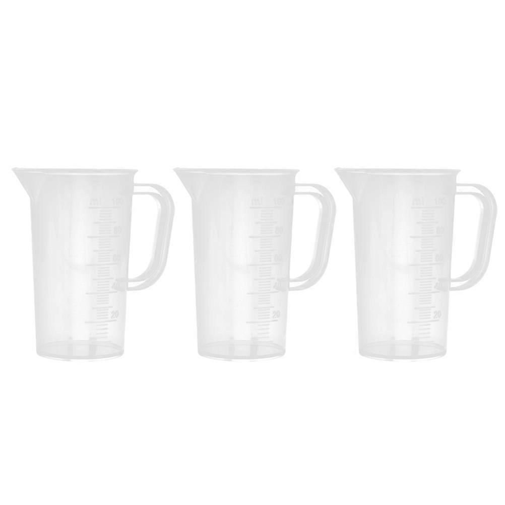 White Plastic Measuring Cup for Accurate Measurements with Easy to Read Scale Lines 100ml