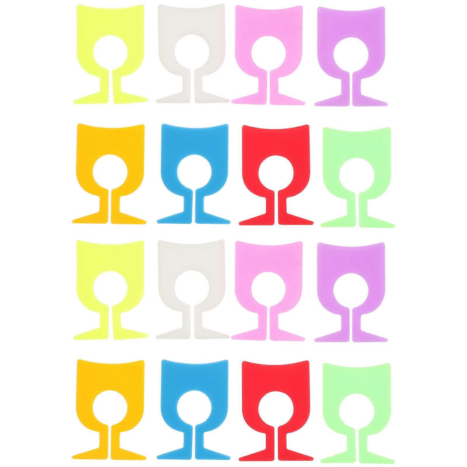 Silicone Wine Glass Charms for Party Favors with Vibrant Colors and Details Assorted Color