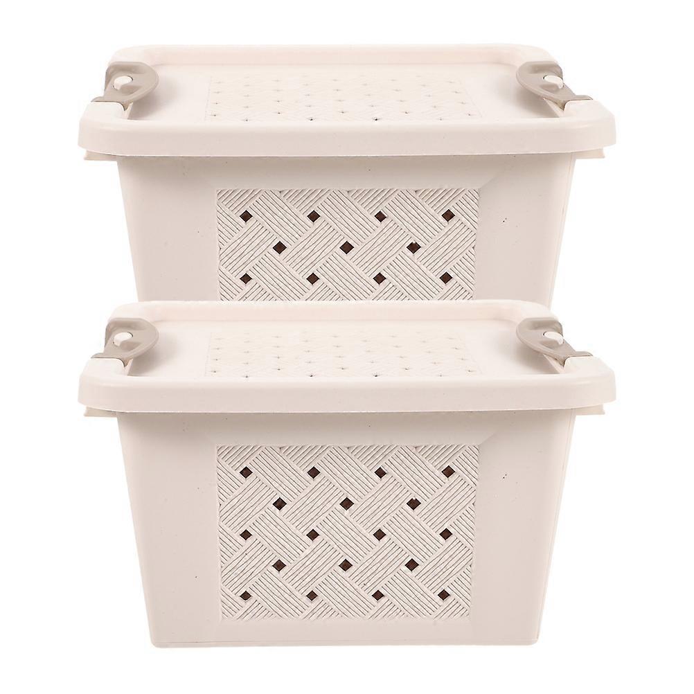 Portable Hamster Carrier Box for Small Pets with Breathable Design Made of Plastic Beige Color Fits in Hand