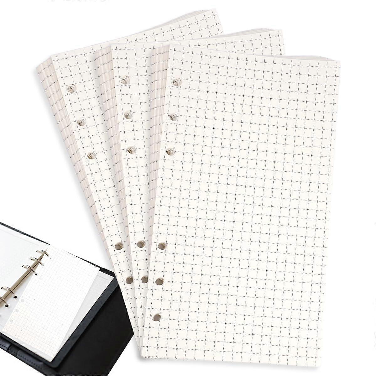 Ring Binder Inserts 6 Hole Refill Paper, 17 cm x 9.5 cm