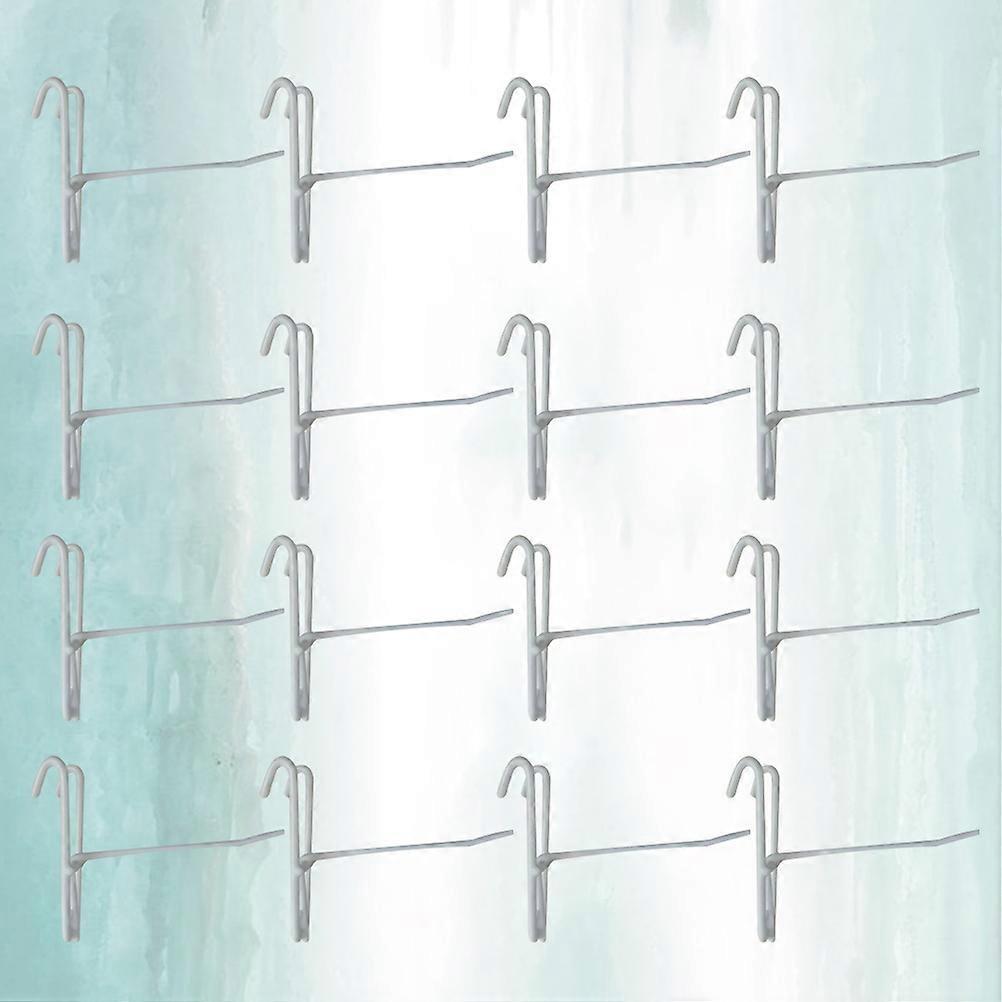Display Hooks for Hanging Retail Small Nail Free Hook Closet Organization White Metal 10x6x3cm 40Pcs