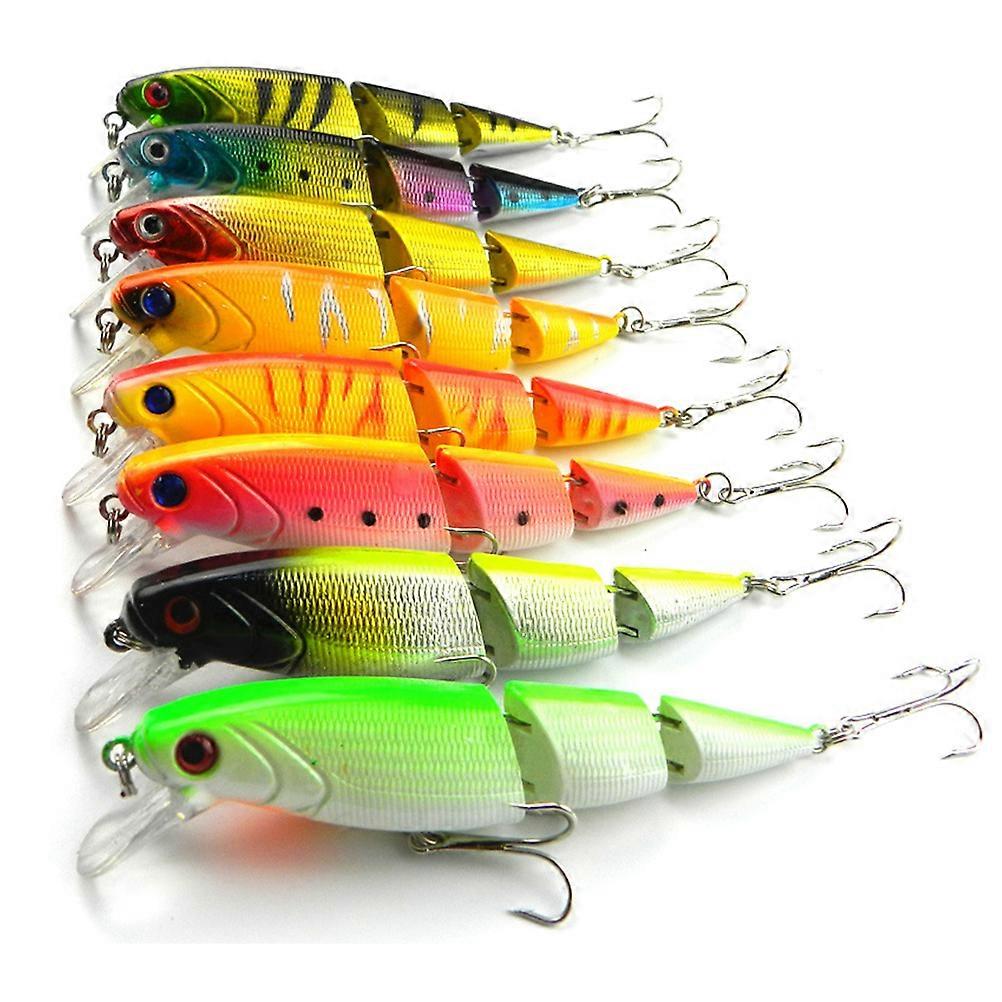 Fishing Lures Multi Jointed Artificial Baits 3D Eyes Treble Hooks 12.00X2.50X1.50CM Saltwater Fishing 1Pcs