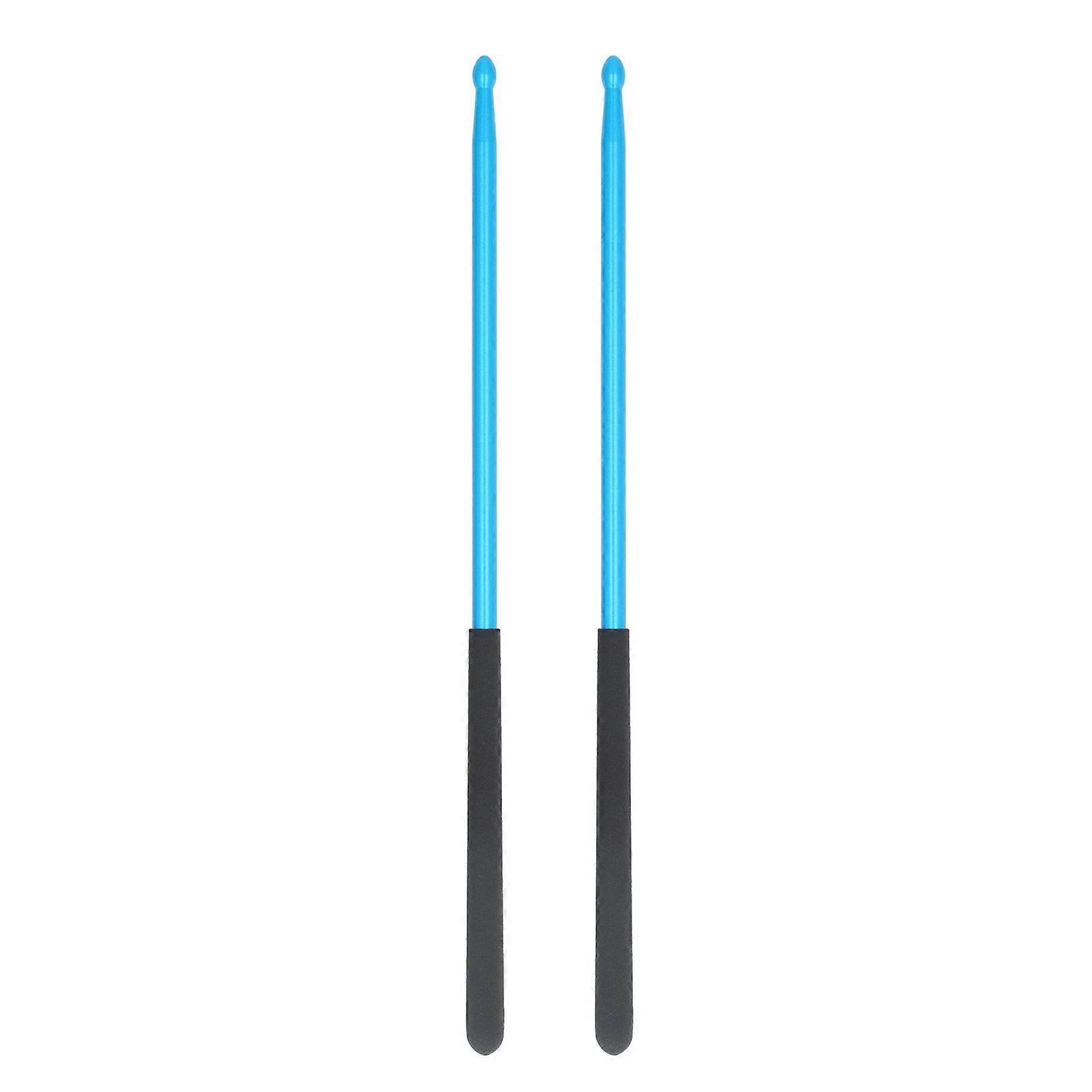 1 Pair Professional Drum Stick Solid Power Boosting Non Slip Handle Aluminium Alloy 5A Drum Stick Blue