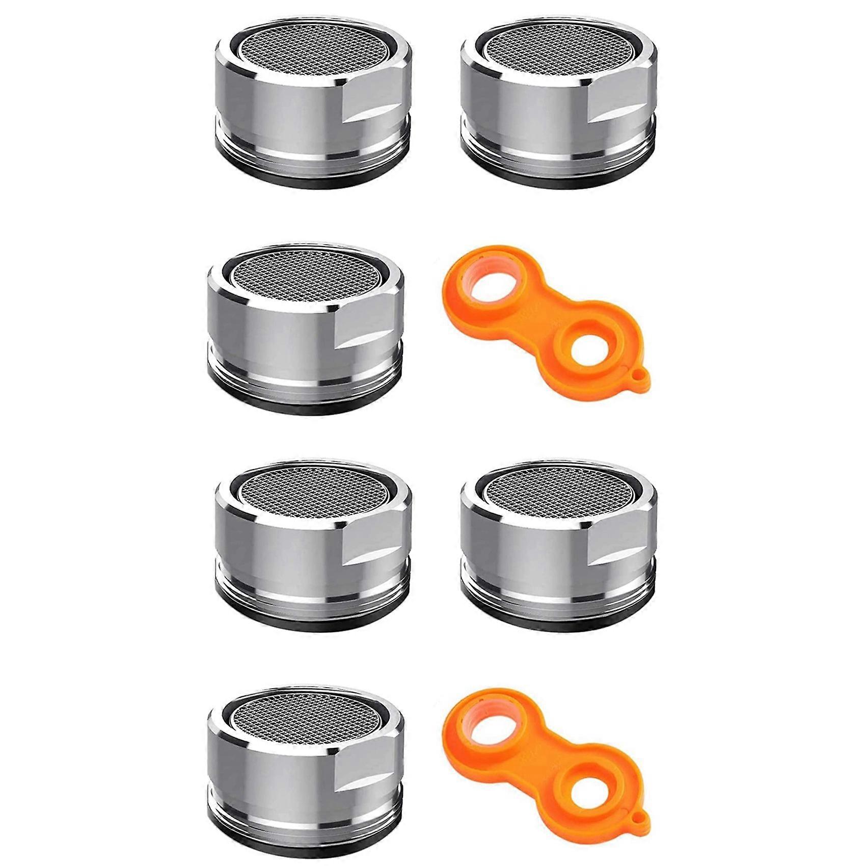 6X Faucet Aerator Bathroom Sink Aerator, Kitchen Faucet Aerator Replacement Parts with Brass Shell F