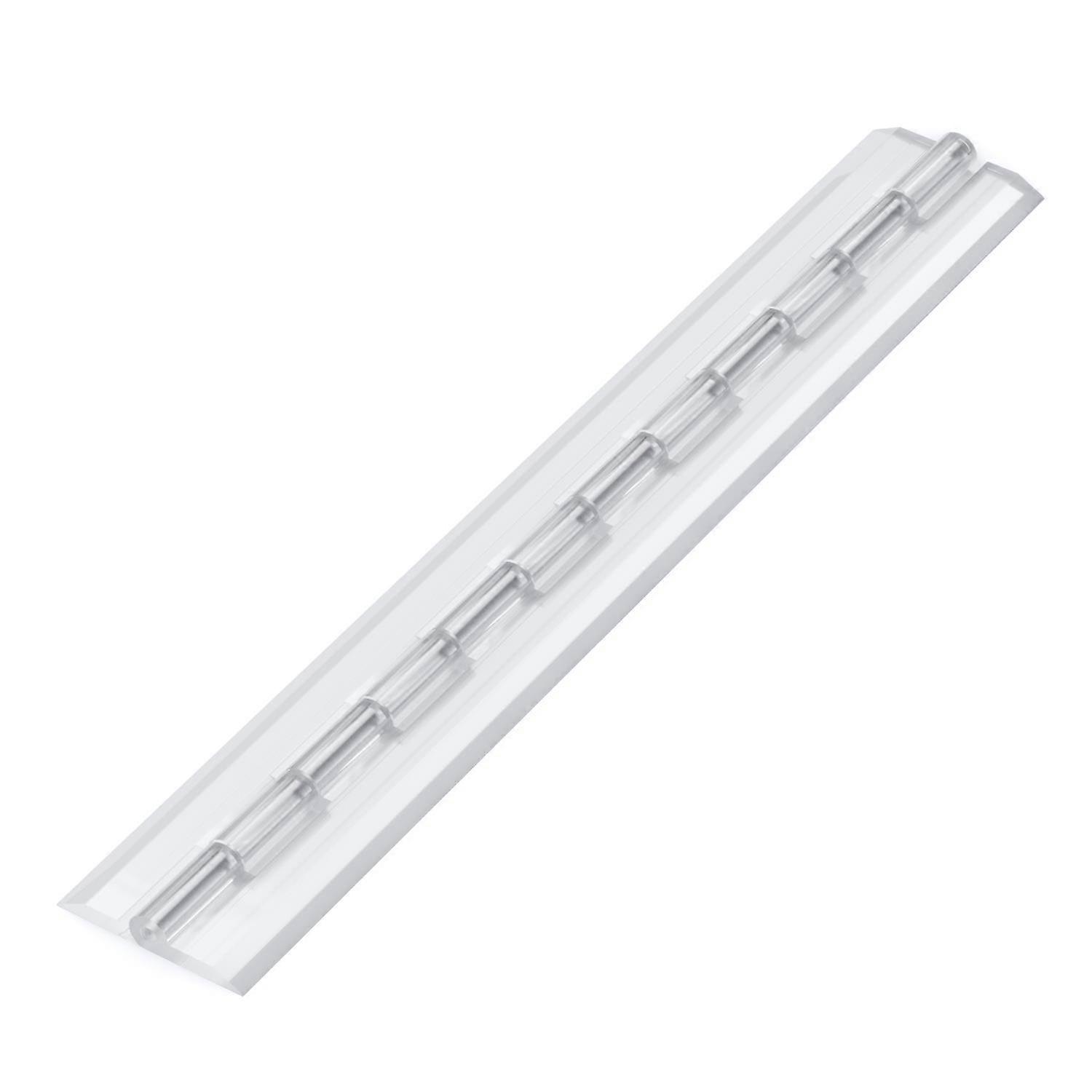 5x Clear Acrylic Hinges, 300mm, Piano Hinges