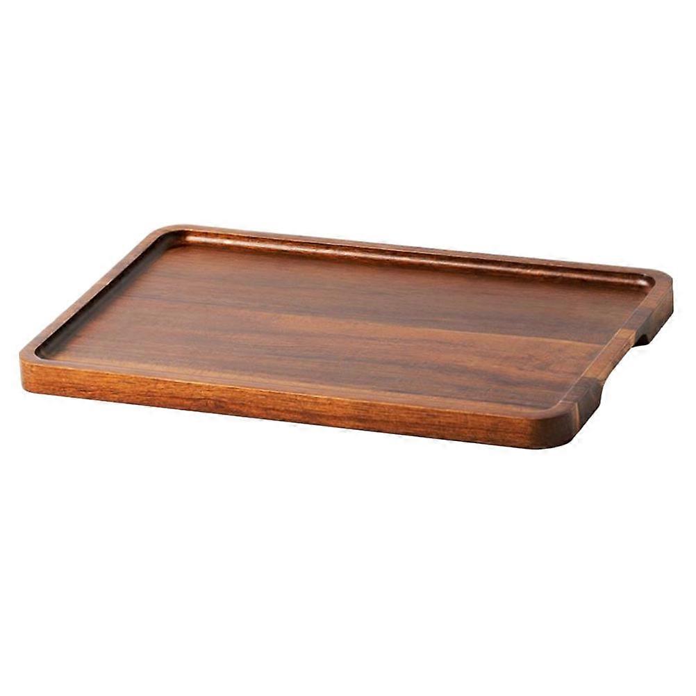 Japanese Style Snack Tray For Home Use Rectangular Wood Finish 1Pcs