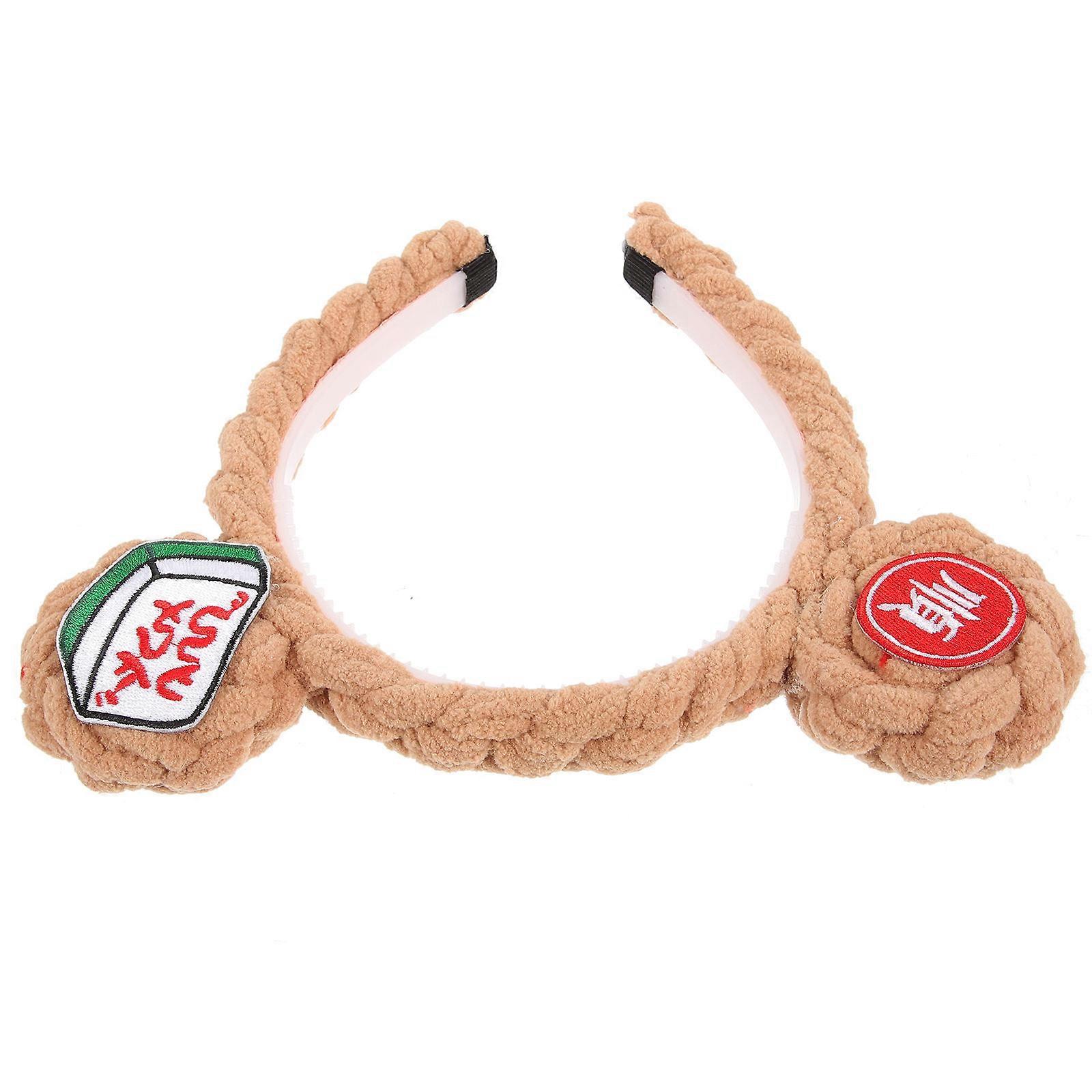 Plush Mahjong Headband for Women Multi Color Adorable Shape Design Washable Reusable