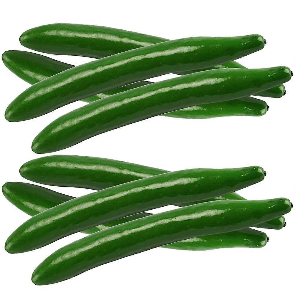 Simulation Cucumber Model 8Pcs Ideal For Children's Play And Educational Institutions Lifelike Props