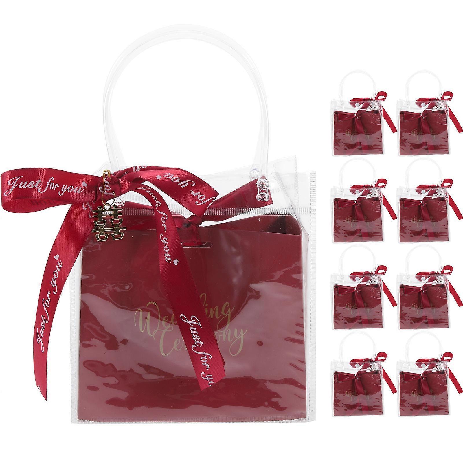 Sacos do favor do casamento com material da fita de papel do PVC para a multi cor da decoração 7 polegadas x 5 polegadas