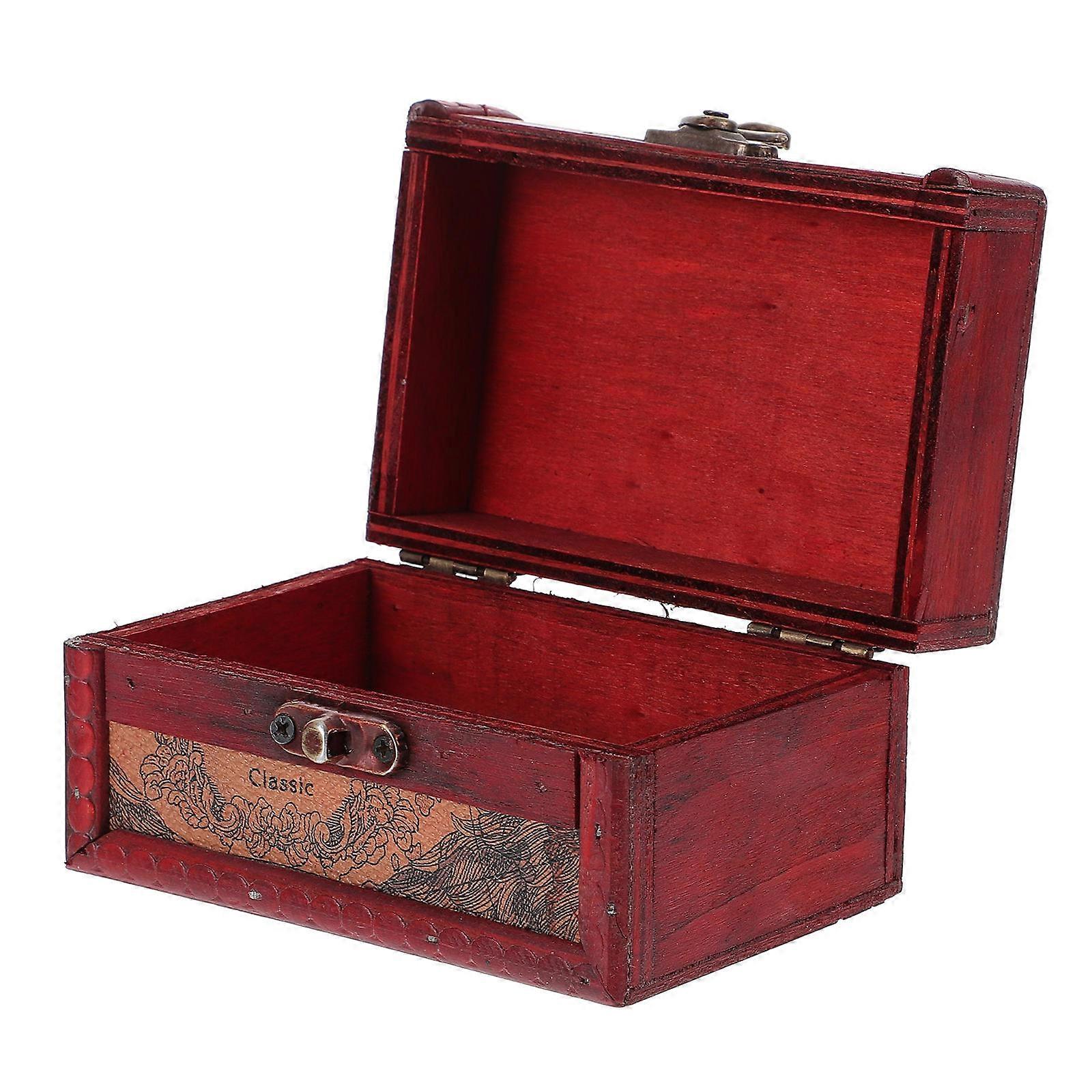 Decorative Jewlry Box Rectangular Shape Vintage European Style Jewelry Storage For Bedroom Living Room 1Pack