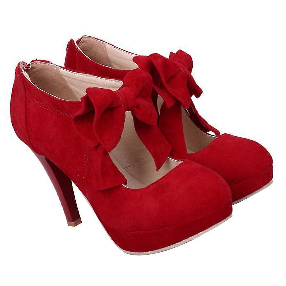 Round-Toe High Heels Woman Summer Heels with Bow-Knot 1Pair Footwear