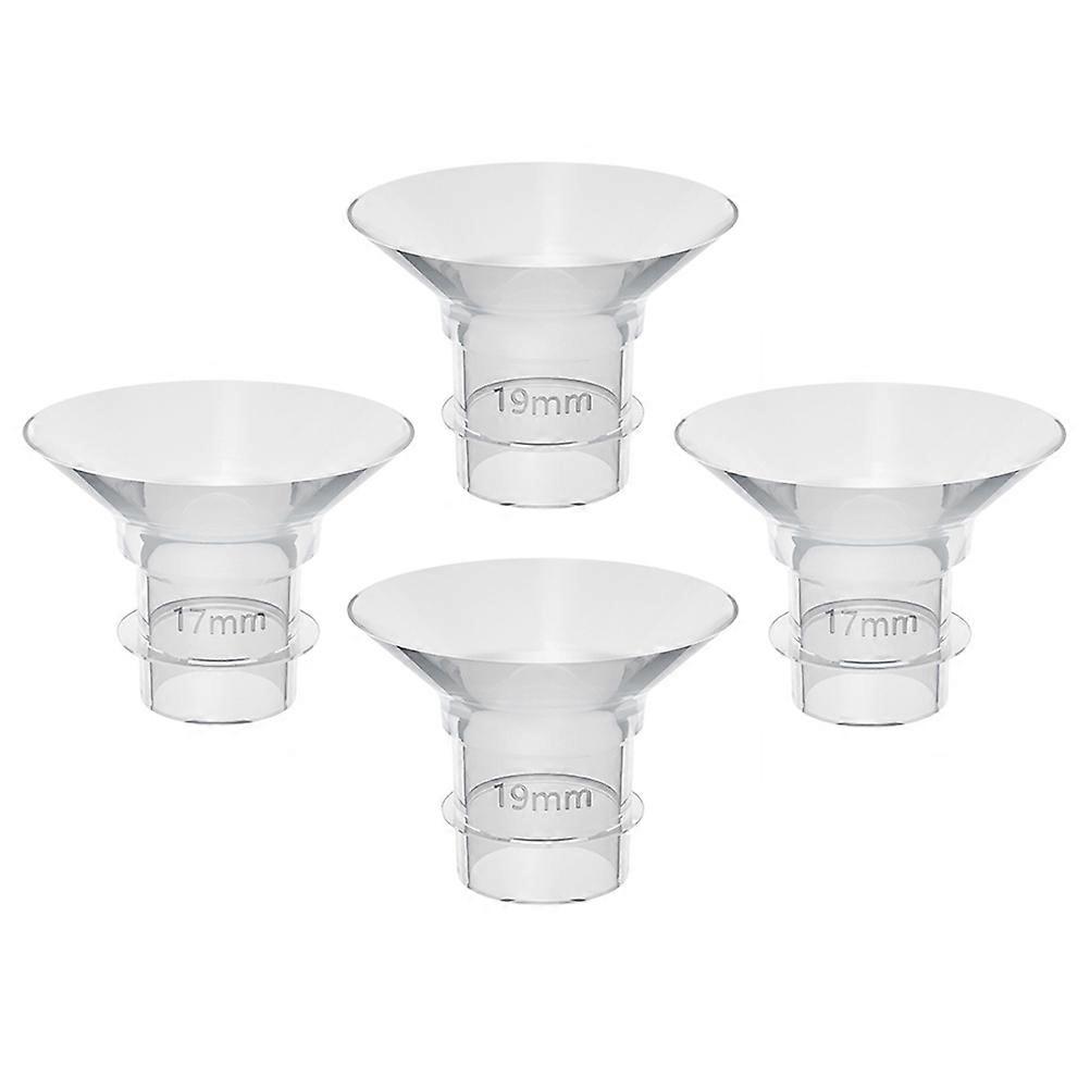 Portable Silicone Flange Inserts 4Pcs For Breast Pump Wearable Design Ideal For Maternity Care Transparent Materials