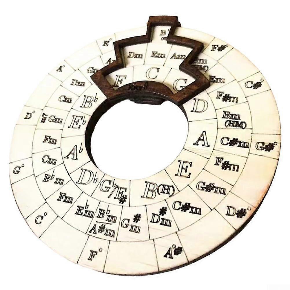 Innovative wooden chord wheel, an essential resource for understanding musical concepts