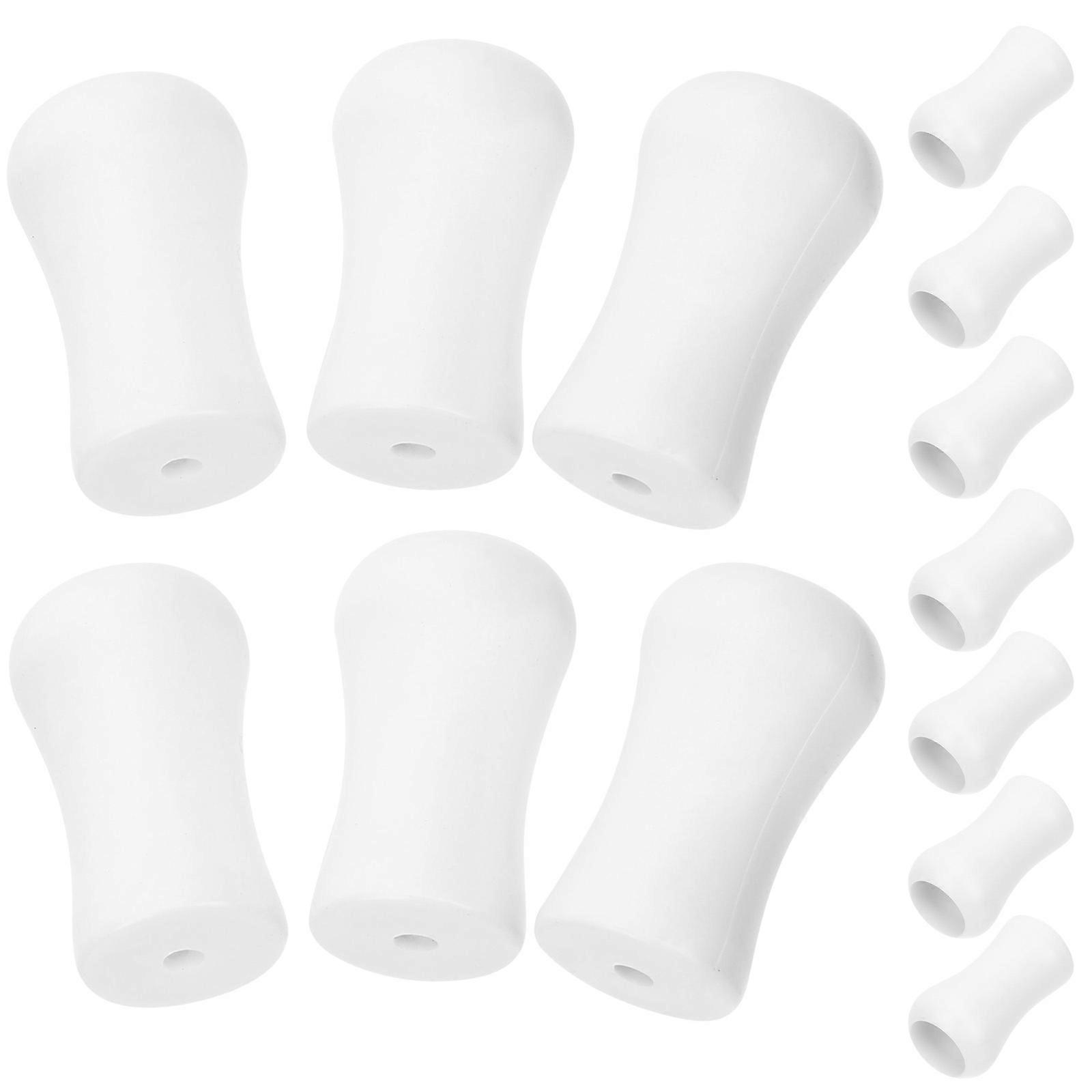 Window Treatment Accessories 16Pcs Replacement Pull Cord Knobs For Blinds And Curtains Minimalist Design White Plastic
