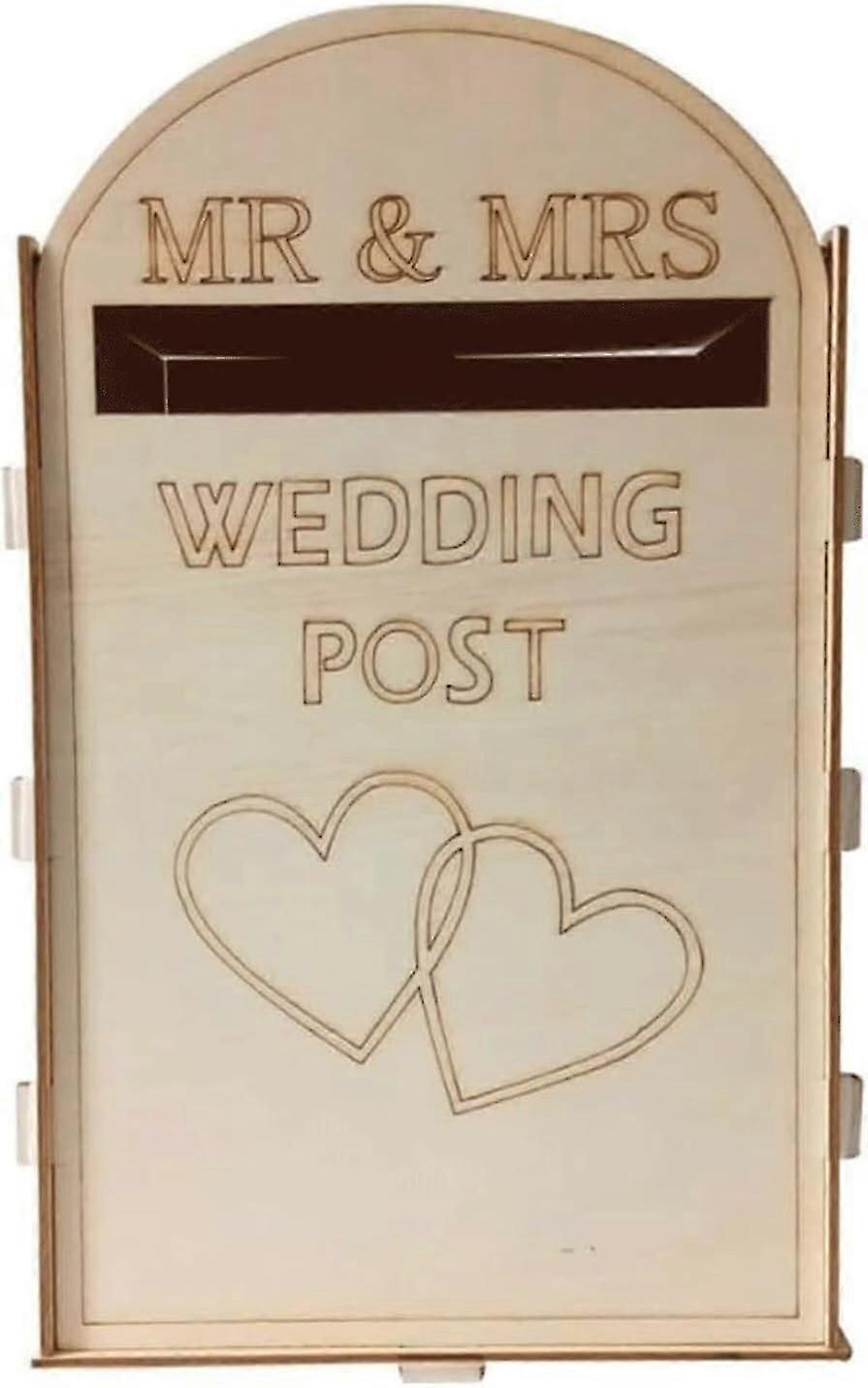 Modern Wall-Mounted Wooden Letter Box - Medium Capacity for Parcels