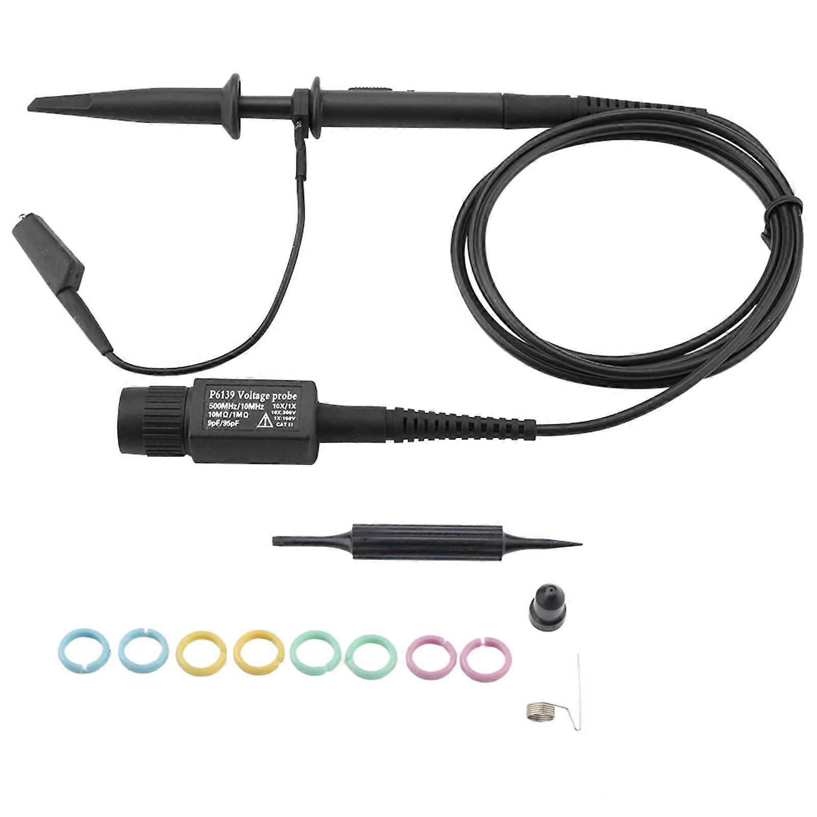 P6139 High Voltage Oscilloscope Probe Set 10X/1X 500MHz 300V BNC Test Lead Kit for Industrial Instruments