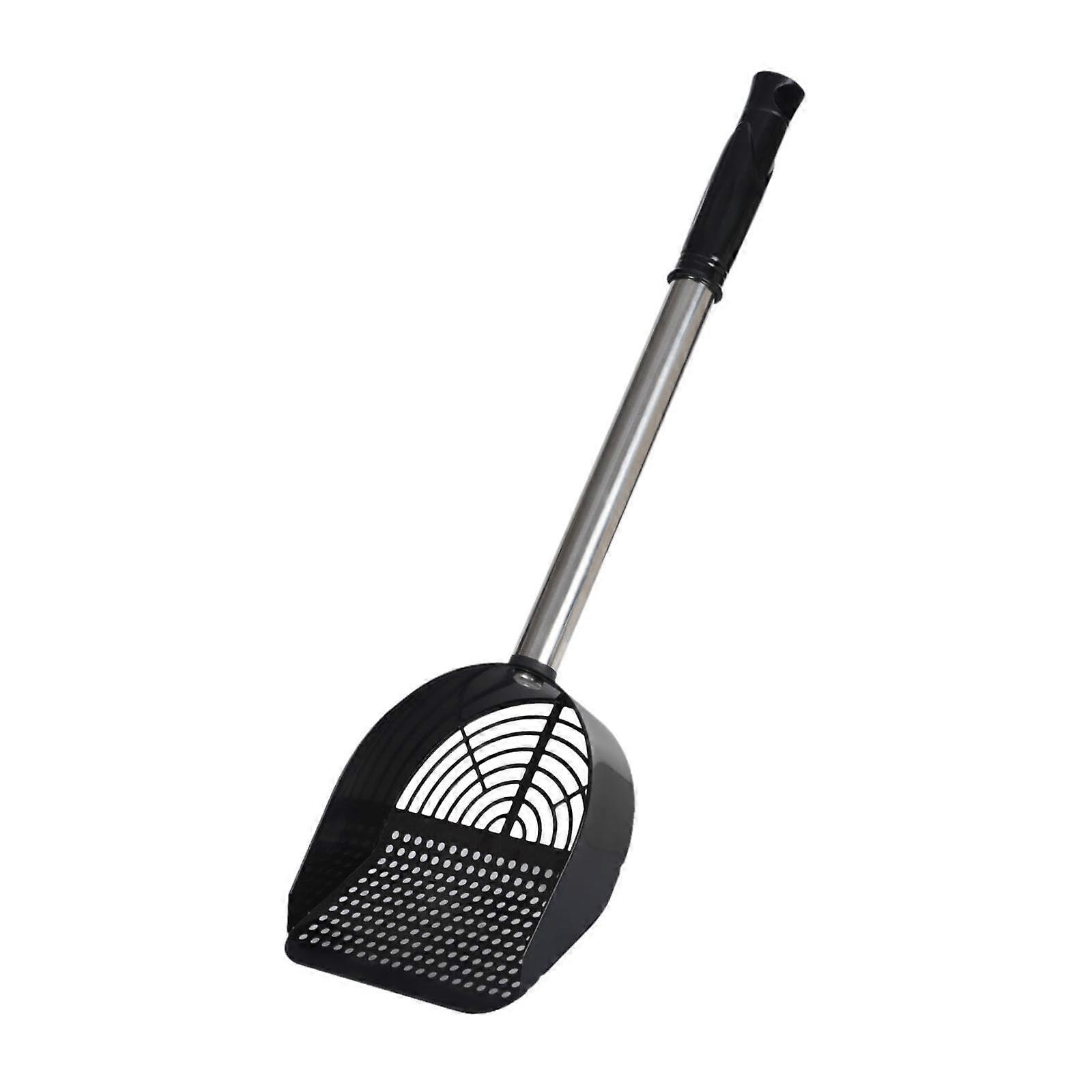 Cat litter scoop, net, portable pet, easytoclean sieve tool, pet cleaning for cat litter box, black