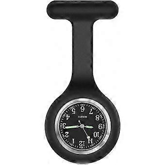 Sygeplejerskeur Broche, silikone med stift/clips, glød i mørkt design, sundhedspleje Sygeplejerske Læge Paramediciner Medicinsk broche Fob Watchblack