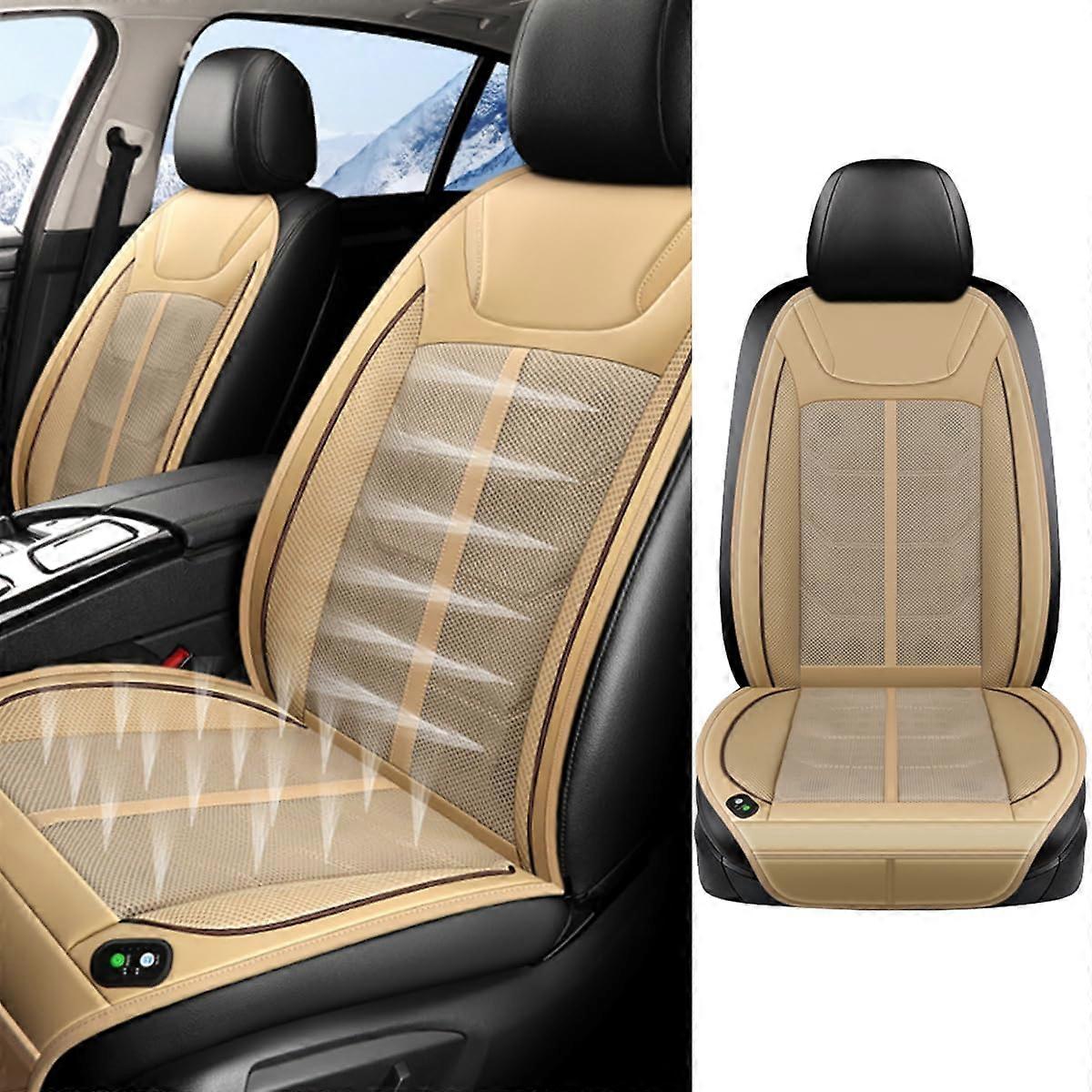 12V Auto Cooling Pad for BMW 1 2 3 Series, Adjustable Temperature, A/Beige