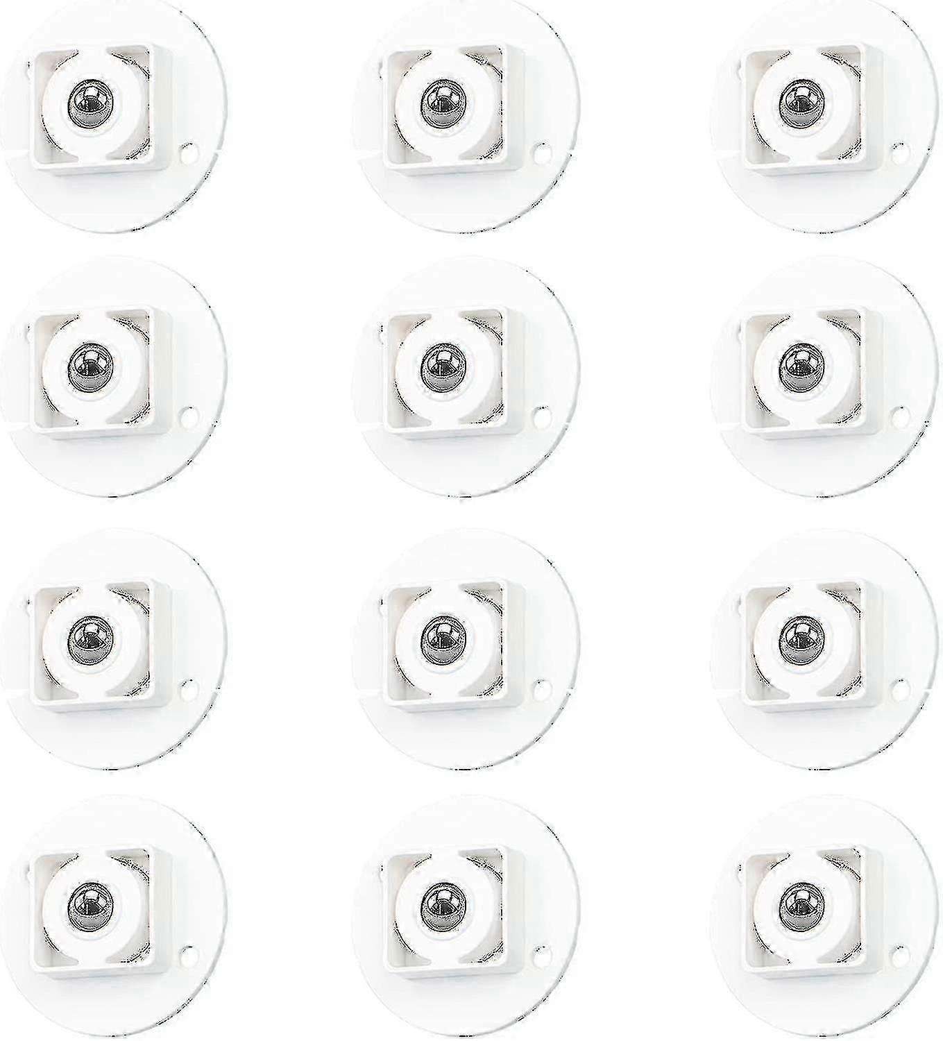 12 Pcs Self Adhesive Transfer Casters,transfer Ball Casters Solid Plastic 360 Rotation Caster