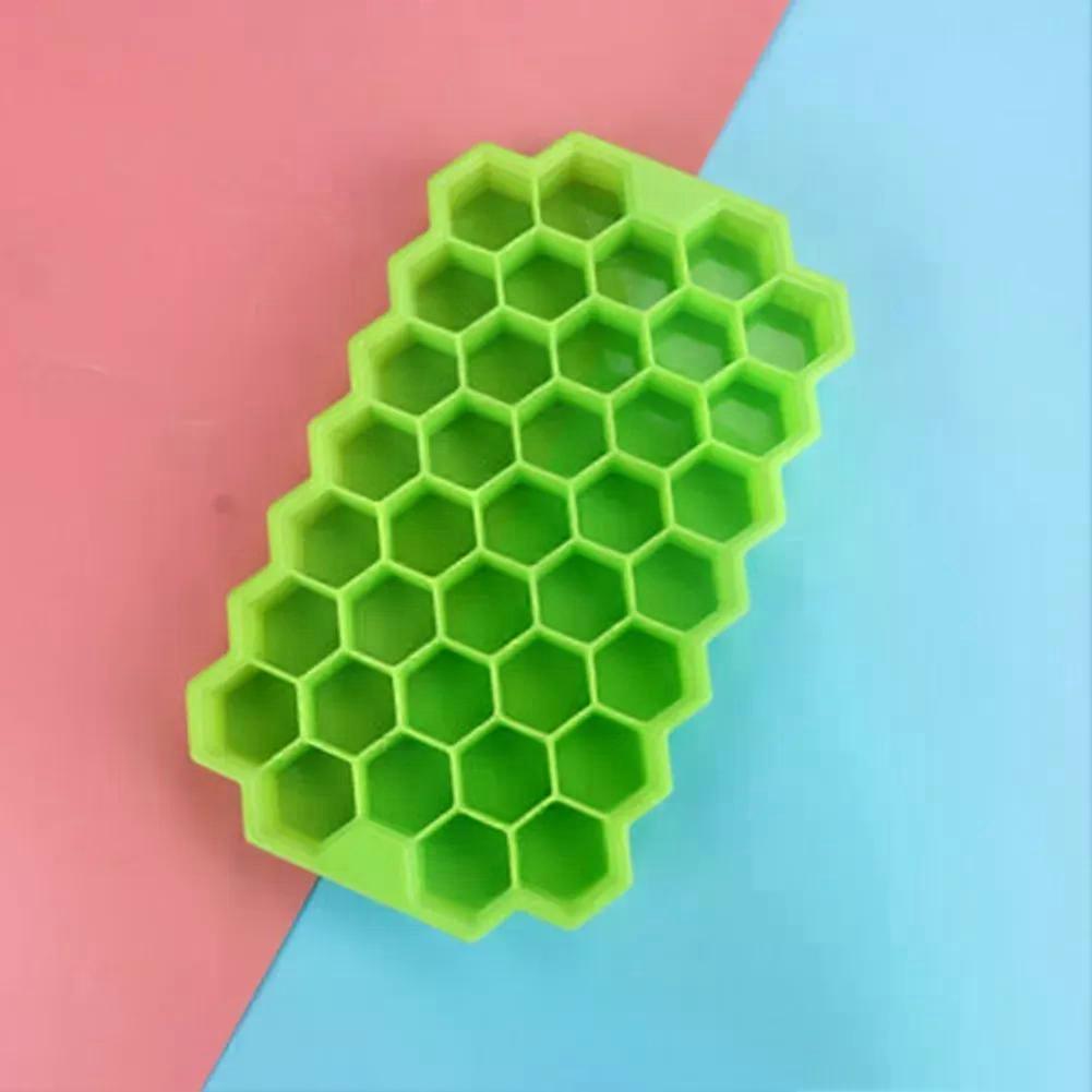 Mould With Lid Ice Cube Tray 37 Grids With Removable Lids Reusable Ice Making Mold Safe Grade Silicone DIY Kitchen Utensils