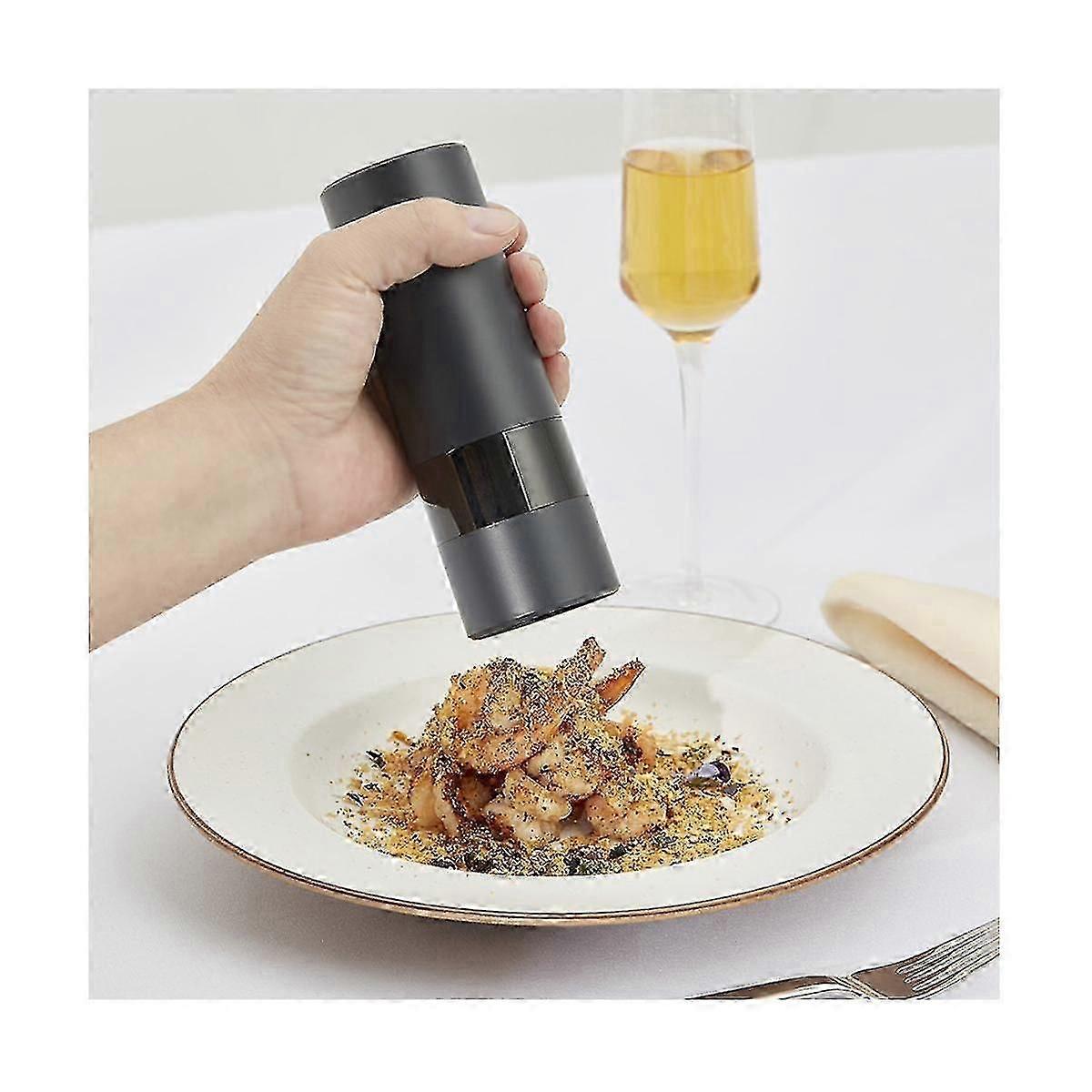 Electric Grinder Usb Automatic Pepper And Salt Led Light 5 Modes Peper Spice Grain Pulverizer For K