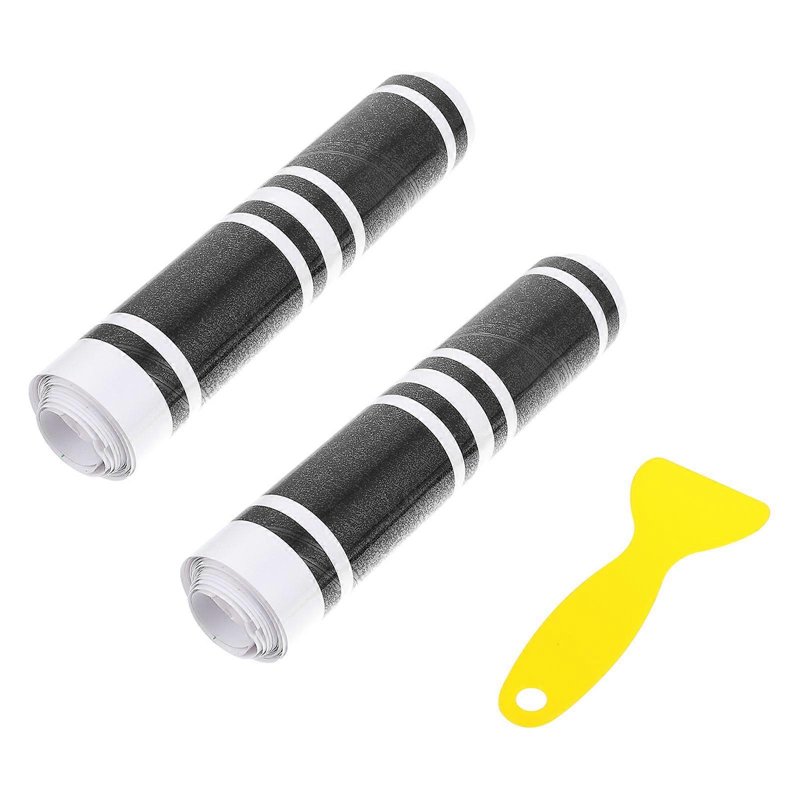 Car Hood Stripe Stickers Black 1 Set For Vehicle Decorative Auto Easy To Stick And Remove