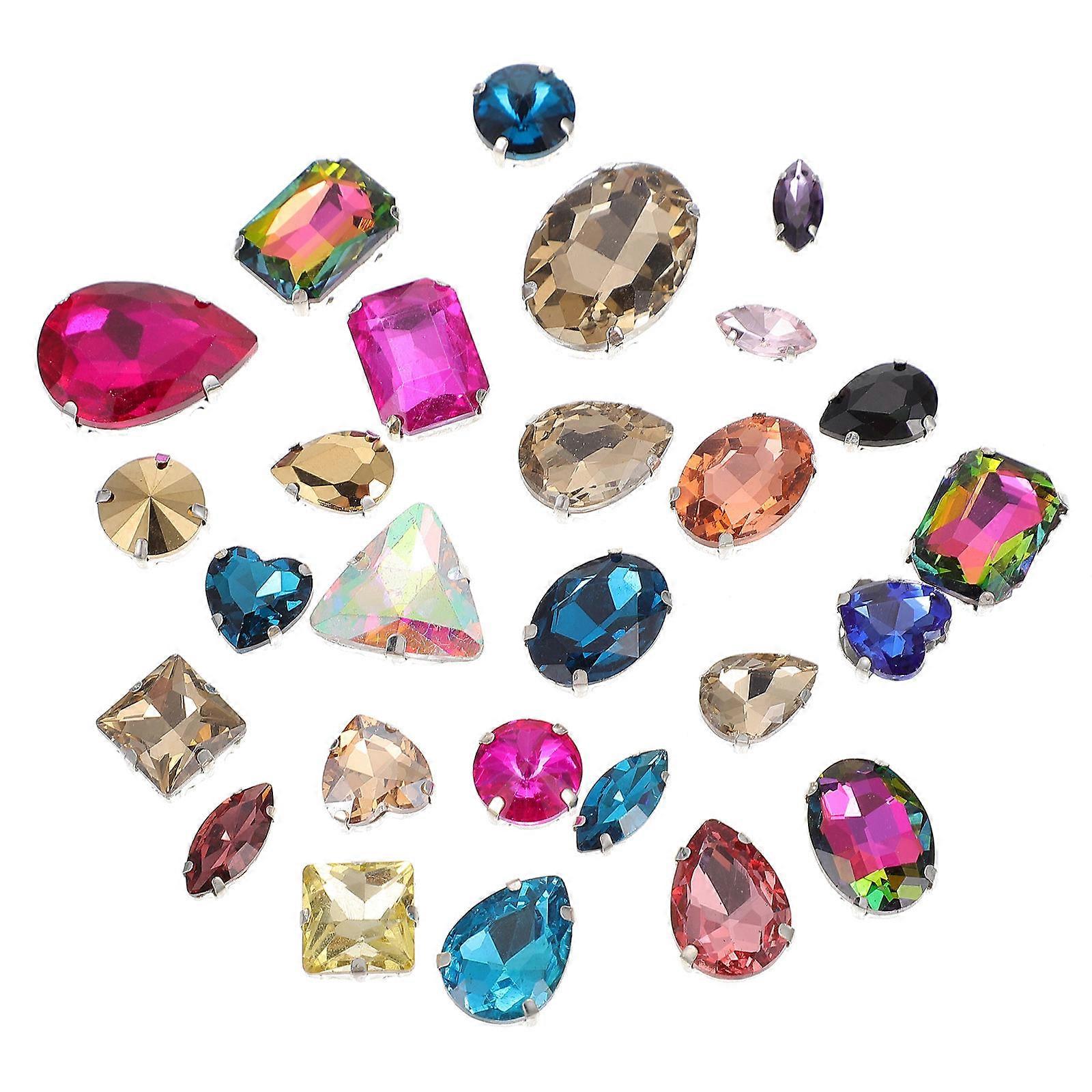 Sew on Rhinestone 25Pcs Assorted Quantity Assured DIY Accessories