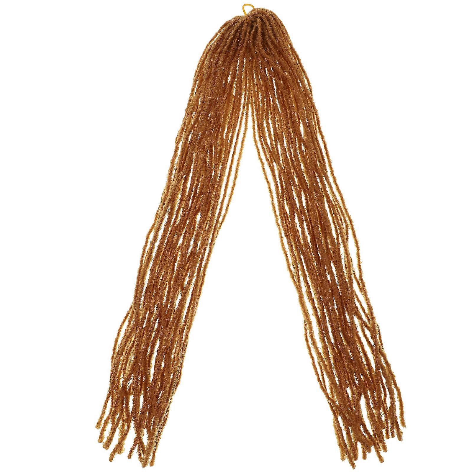 Light Brown Synthetic Dreadlock Extensions for Decoration High Temperature Fibre Easy to Wear 24 Inches