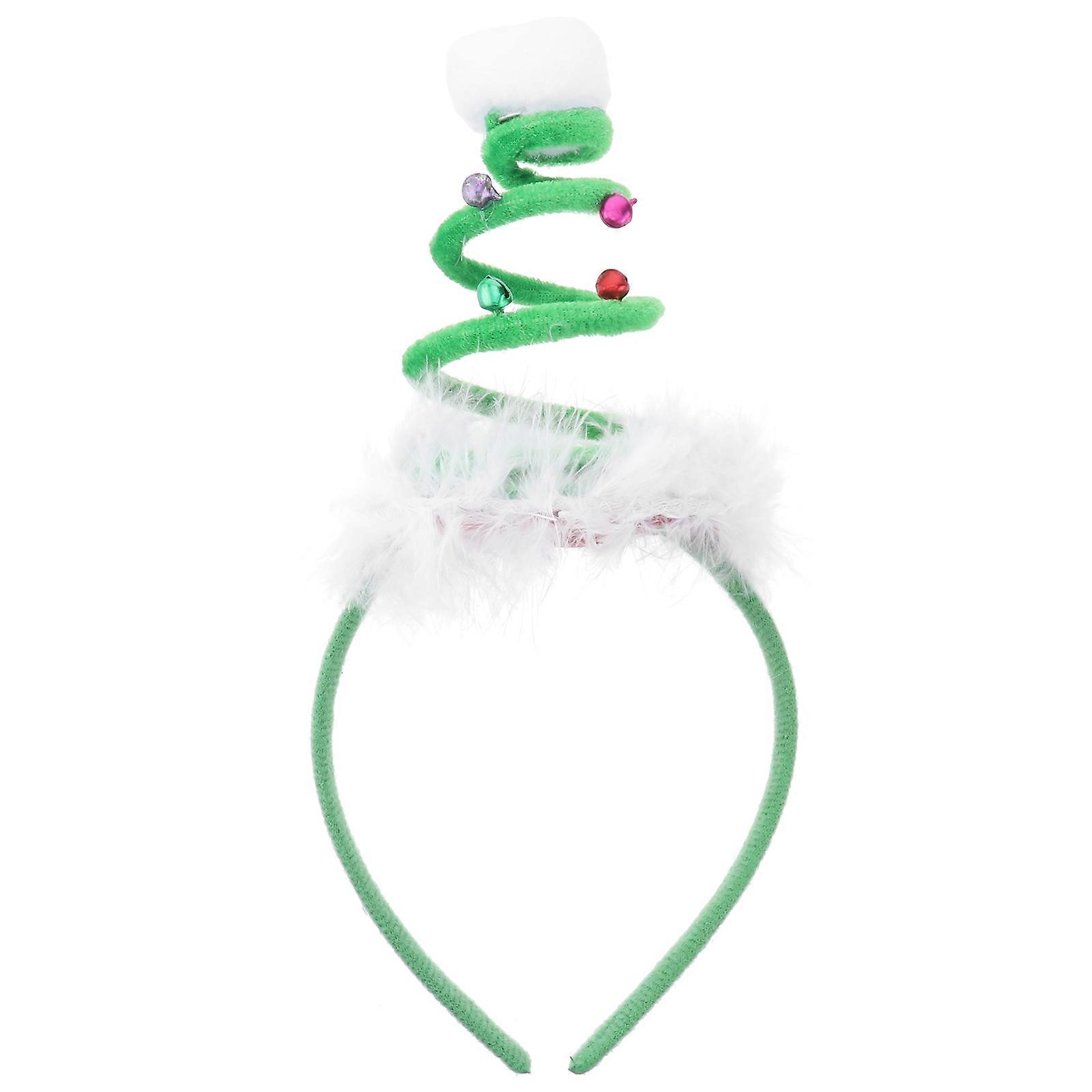 クラシックな緑色と快適なデザインの子供の女の子のためのクリスマスヘッドバンドの装飾を1セットで