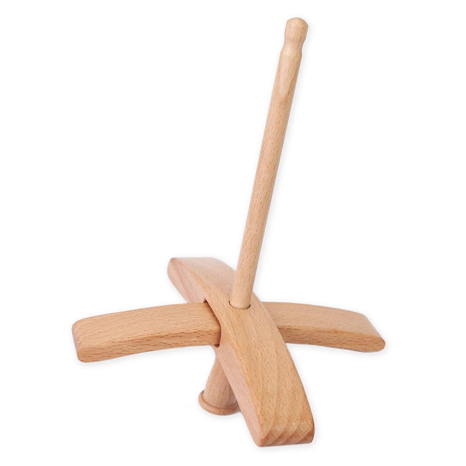 Drop Spindle Crosses-Shaped Wooden Turkish Spindle Manual Top-Weaving Spin Wheel Easy to Use for Craft Enthusiasts Multicolor