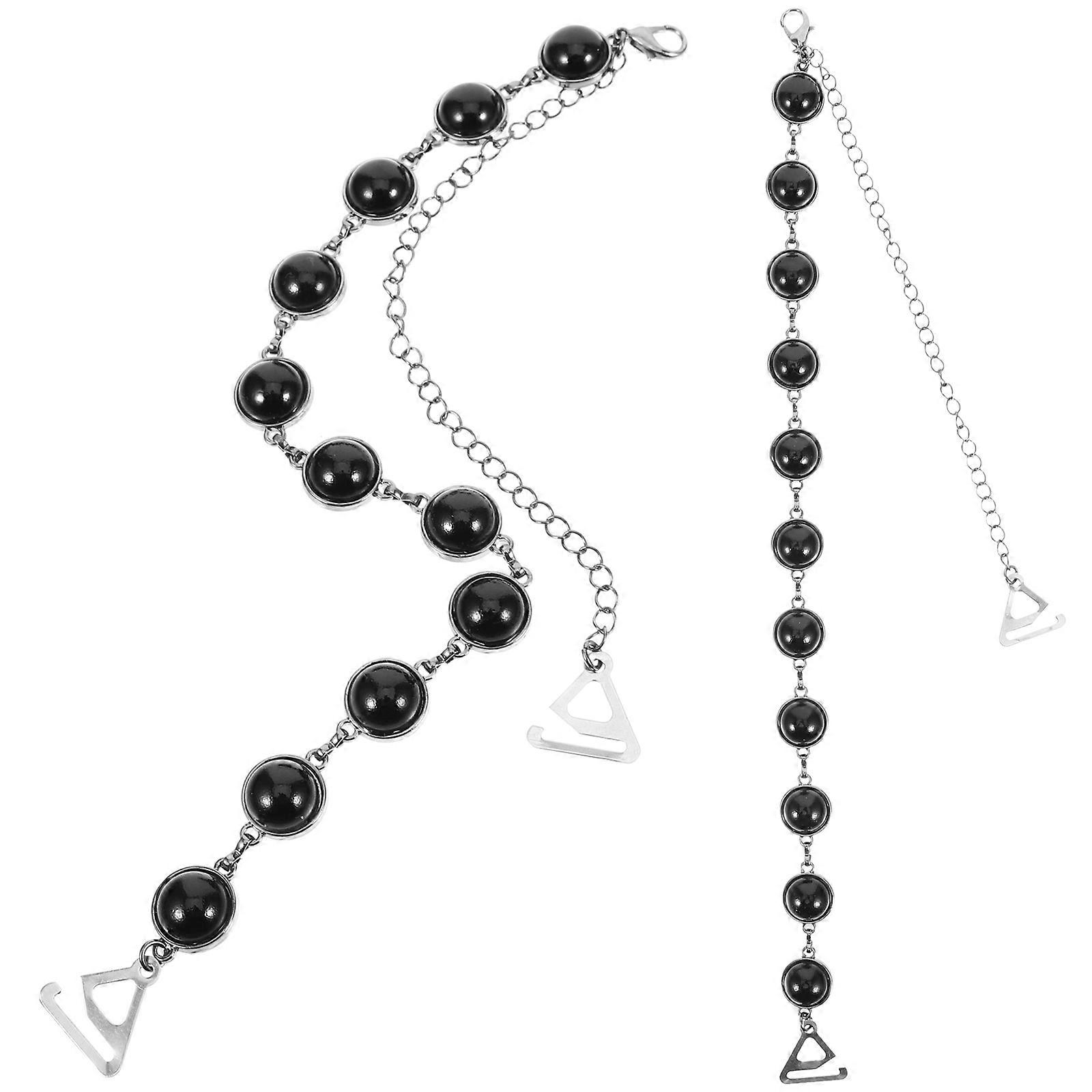 Pearl Decorative Replacement Straps for Strapless Dresses Comfortable, Secure Fit with Invisible Hook and Fashionable Pearl Design