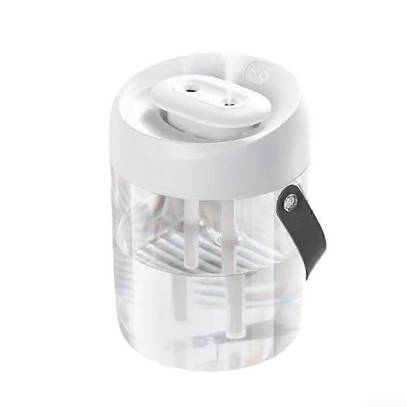 Portable Dual Nozzle Humidifier 2L Large Capacity for Daily Use White Ideal for Home Office Bedroom