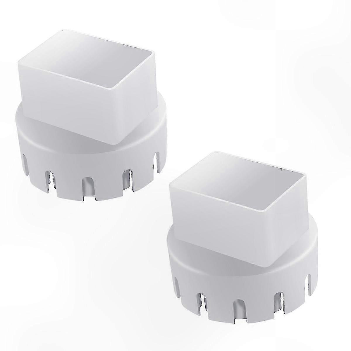 For Downspout Adaptor To Drain Pipe, Roof Rain Gutter Downspout Extensions Universal, Downspout Extender, White 2 Pack