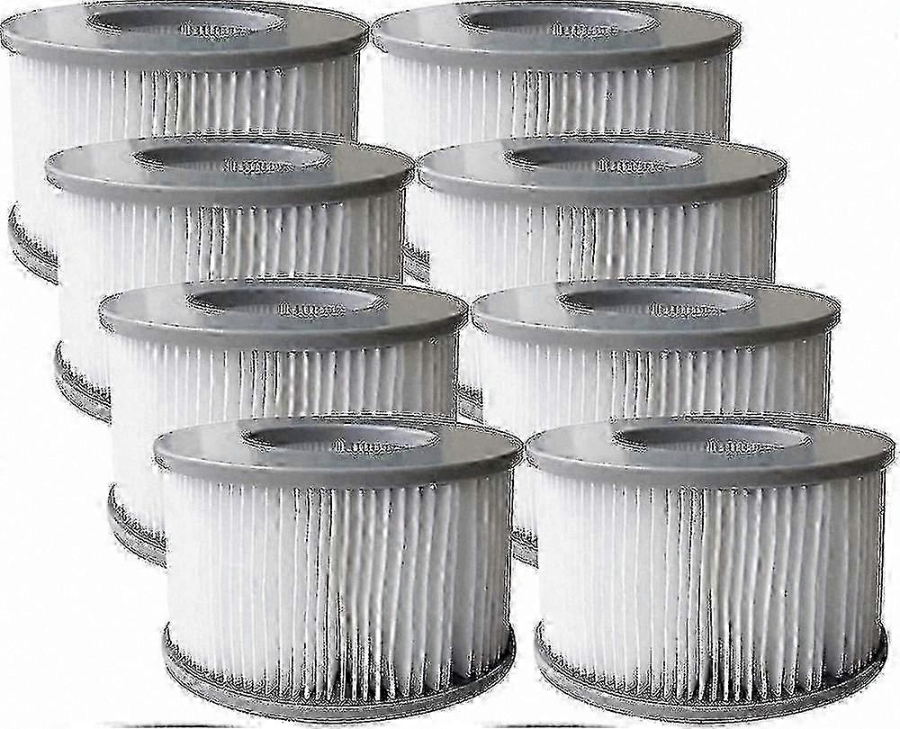 8-Pack Replacement Filter Cartridges for Inflatable Pools and Hot Tubs