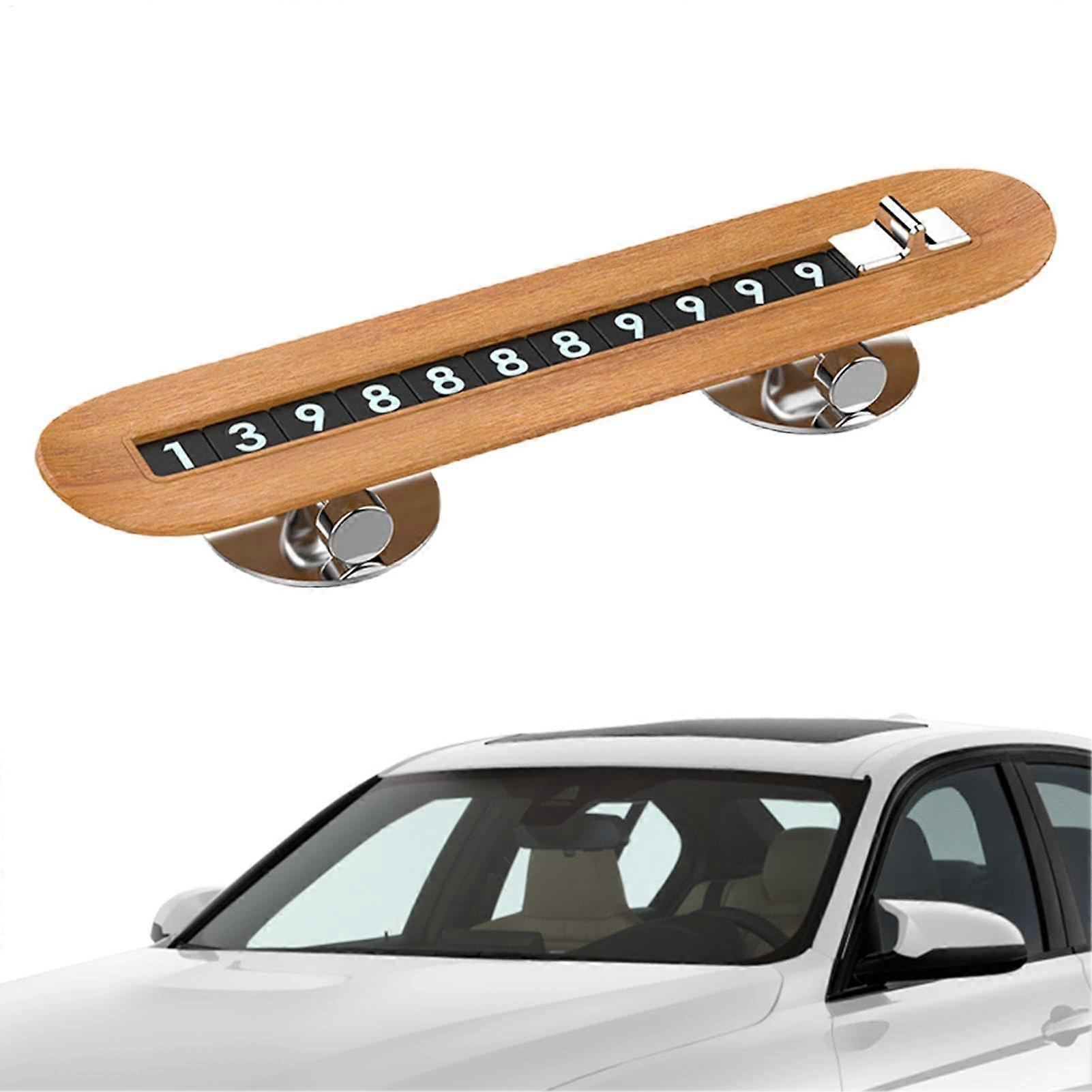 Temporary Parking Permit Sign For Car With Phone Number, Practical Parking Card Sign, Stylish Car Phone Number Sign