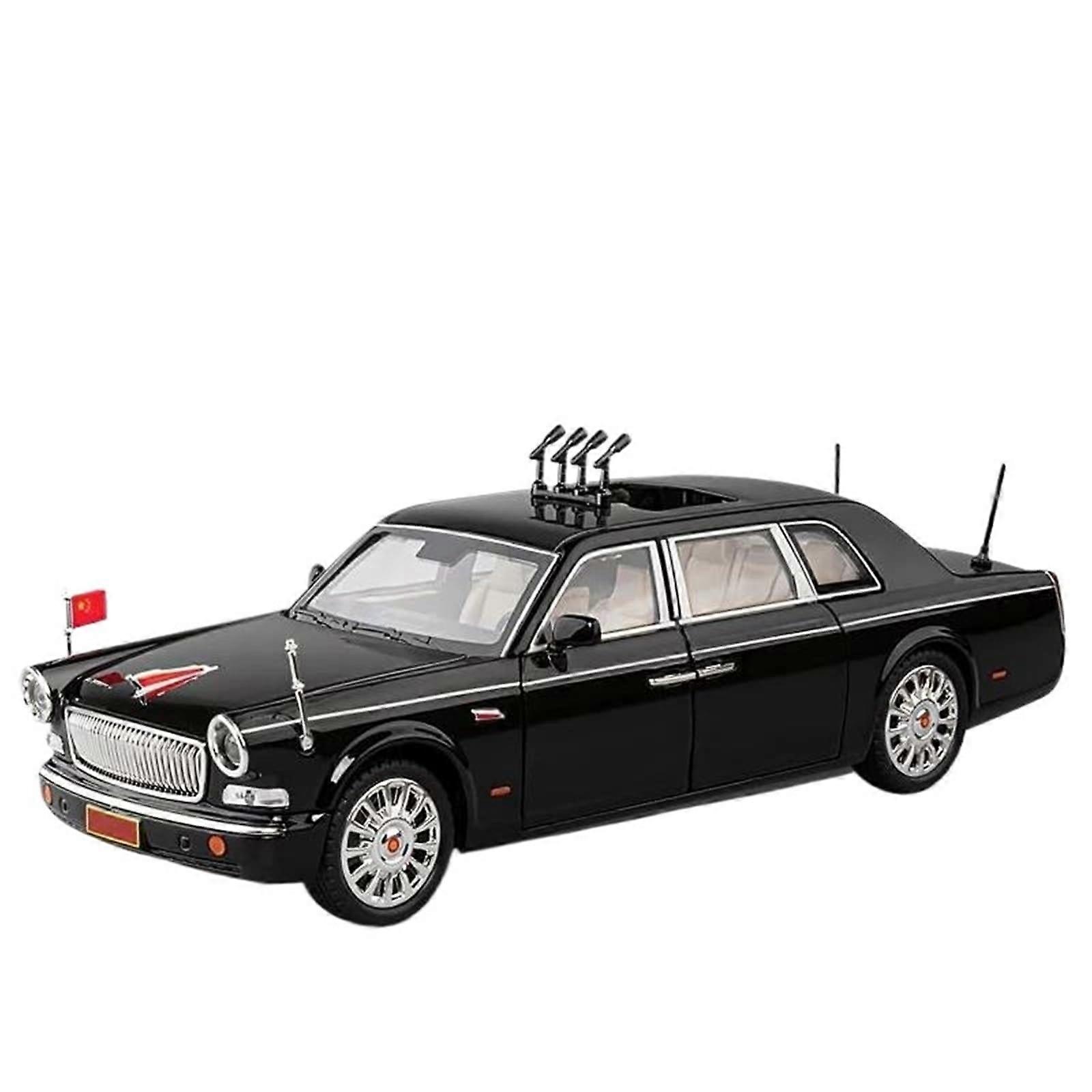 Diecast 1/24 For HONGQI L5 Alloy Sedan Luxury Car Model Scale Model Kits Realistic Vehicle Models Collection Ornaments