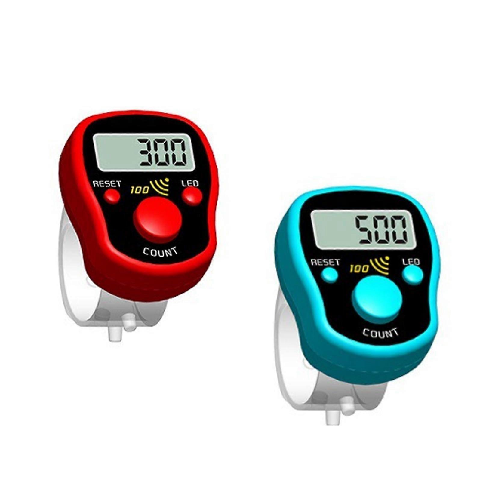 Finger Counters LED Electronic Hand Tally Counter Digital Display Counter Clicker for Knitting Sport 2PCS finger