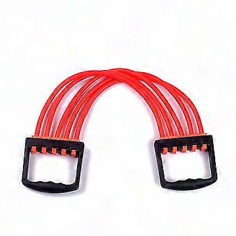 5 cordes d’expansion de poitrine résistance réglable pour la salle de sport à domicile musculation musculation système d’exercice de bras, rouge