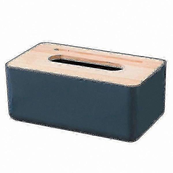 Rectangular Wooden Tissue Box Cover for Home Facial Tissues