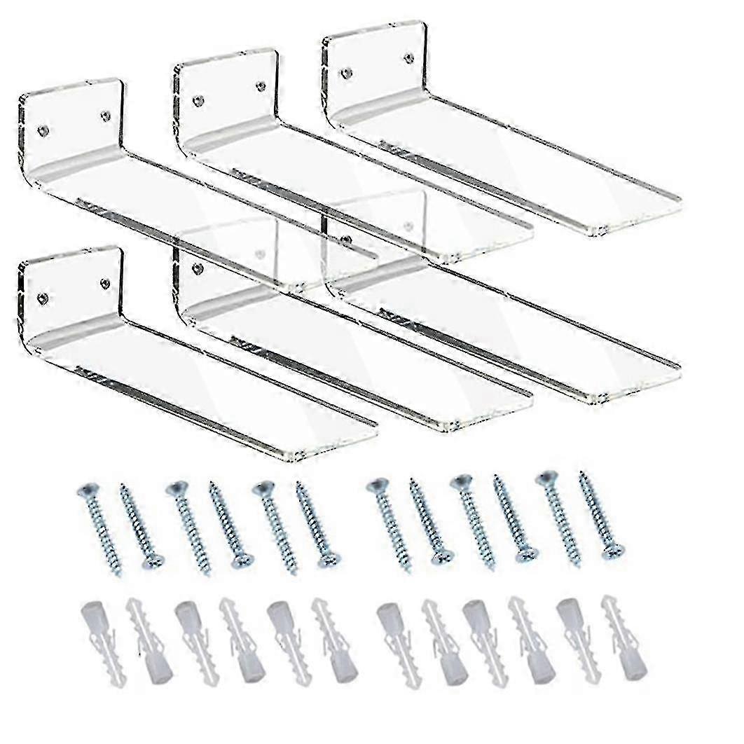 6 Pack Floating Wall Mount Shoe Display Stand for Sneaker Collection & Levitating Storage